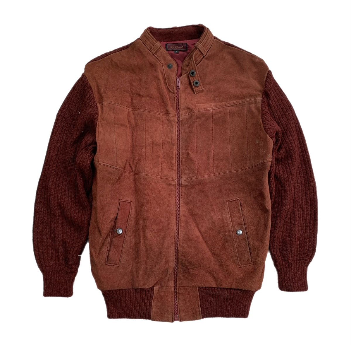 Leather Suede Knitted Jacket Size US M / EU 48-50 / 2 - 1 Thumbnail