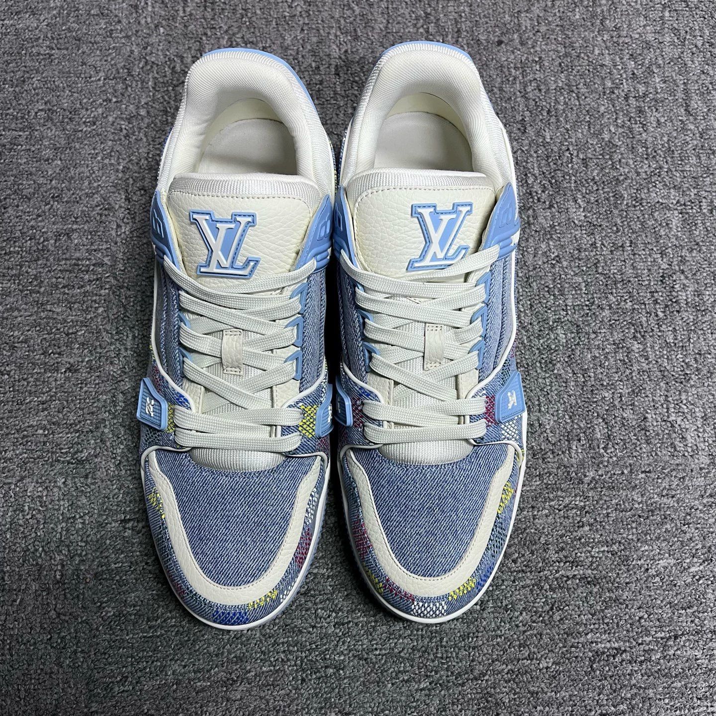 Louis Vuitton louis vuitton blue denim low-top sneakers Size US 9 / EU 42 - 2 Thumbnail