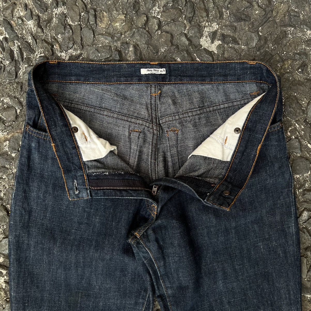 Miu Miu Miu Miu Fall/Winter 2001 Denim Fiammato Jeans Size 29" - 10 Thumbnail