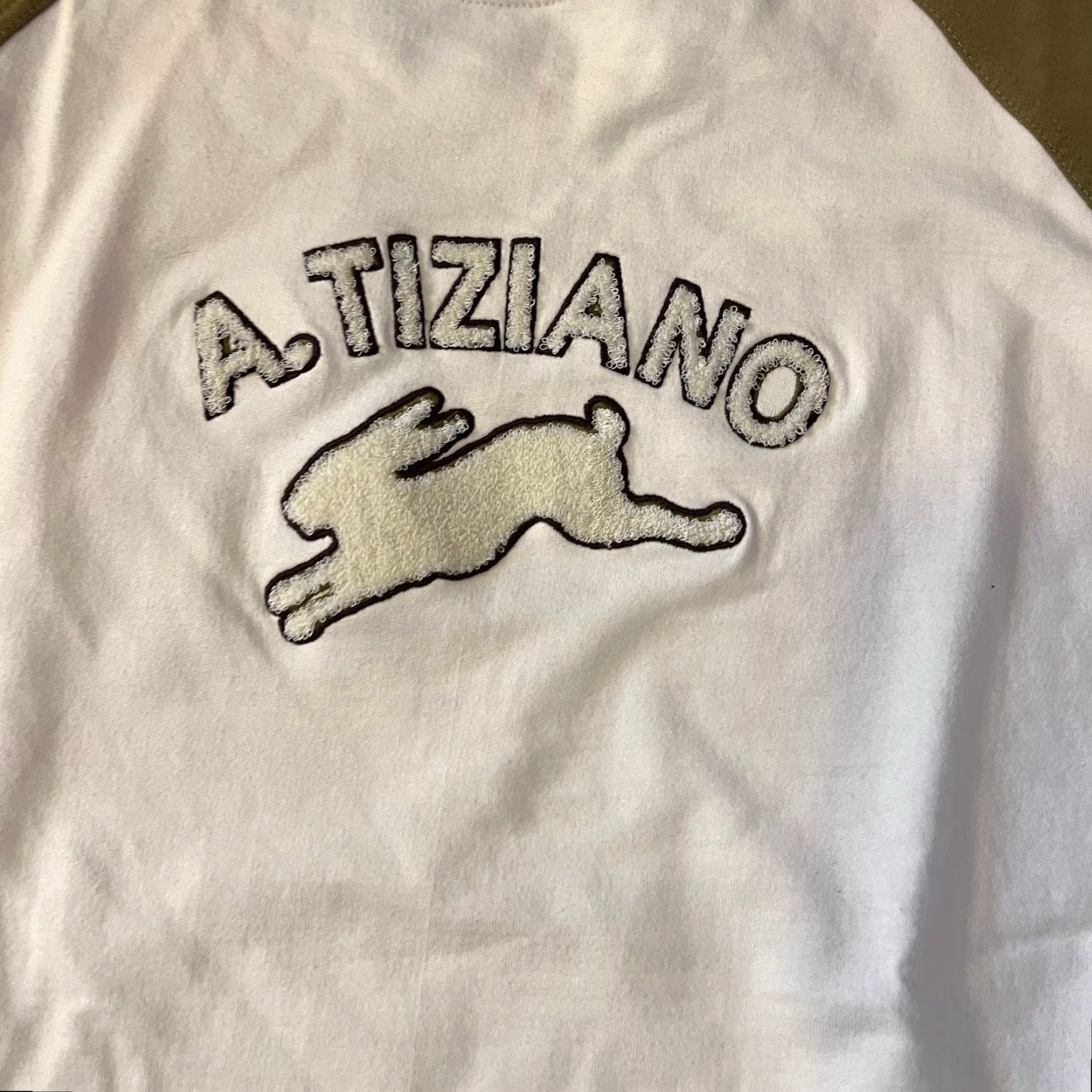 Logo 7 A.tiziano Sweatshirt Mens XL Logo White Green Crew Neck Color Blocked Shirt Mens XL Green Logo Pullover Color Blocked Size US XL / EU 56 / 4 - 2 Thumbnail