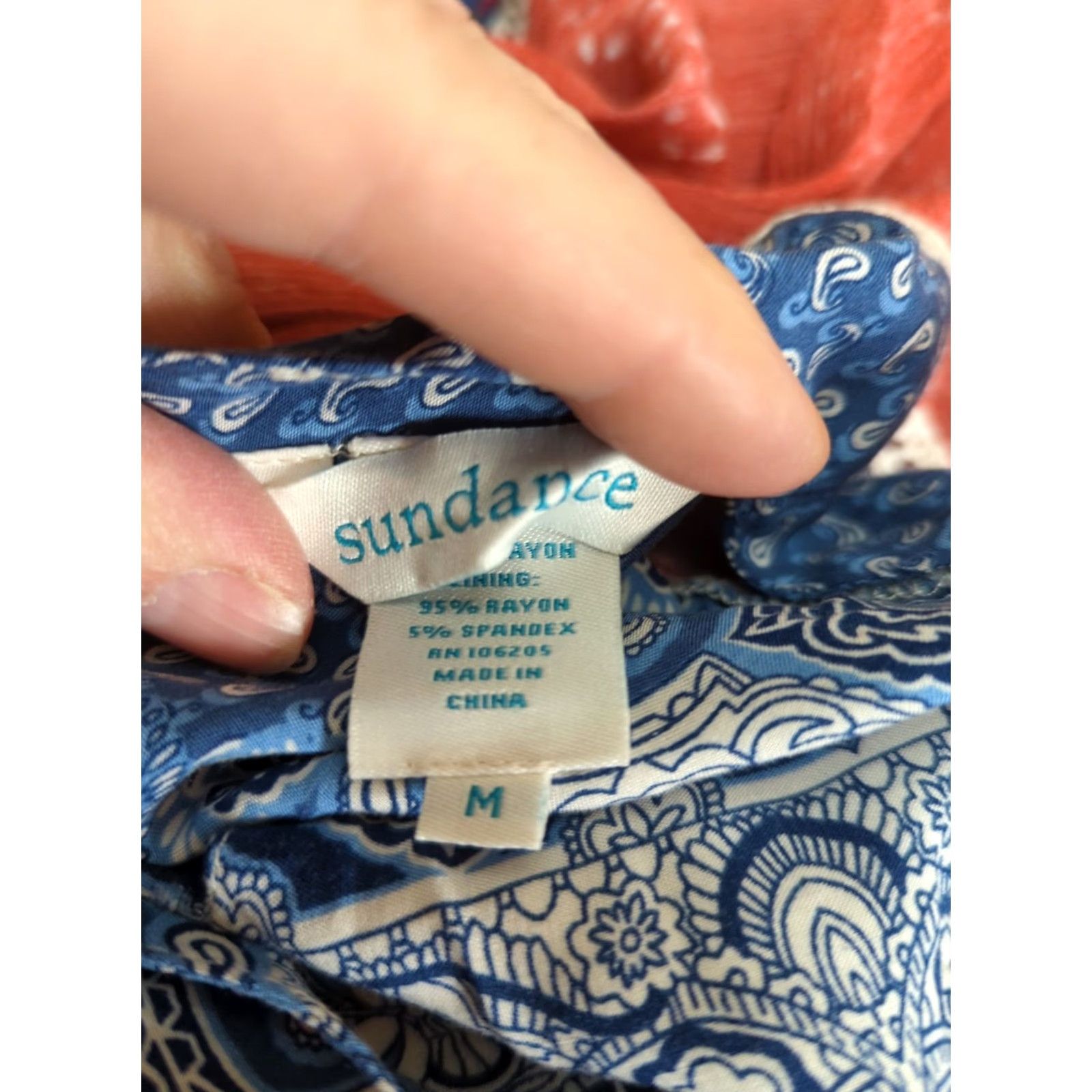 Vintage VINTAGE Sundance Bohemian Printed Shift Mini Dress Womens M Blue cottagecore festival Size M / US 6-8 / IT 42-44 - 6 Thumbnail