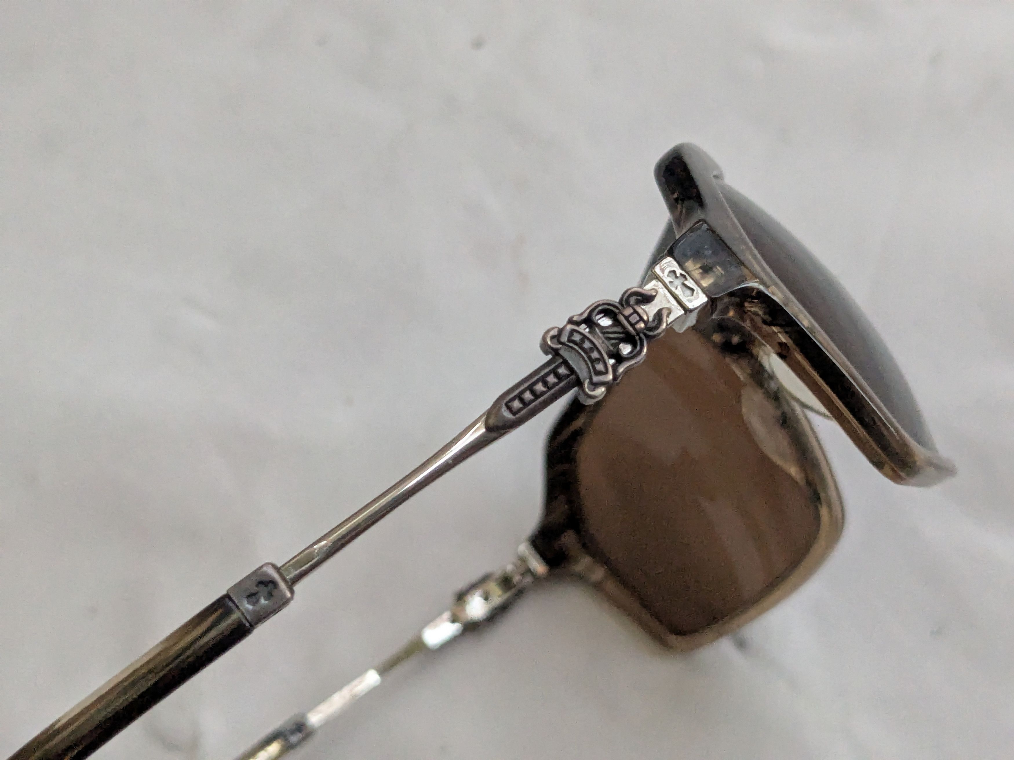 Chrome Hearts Chrome Hearts Nooner Sunglasses Brown Acetate Size ONE SIZE - 10 Thumbnail