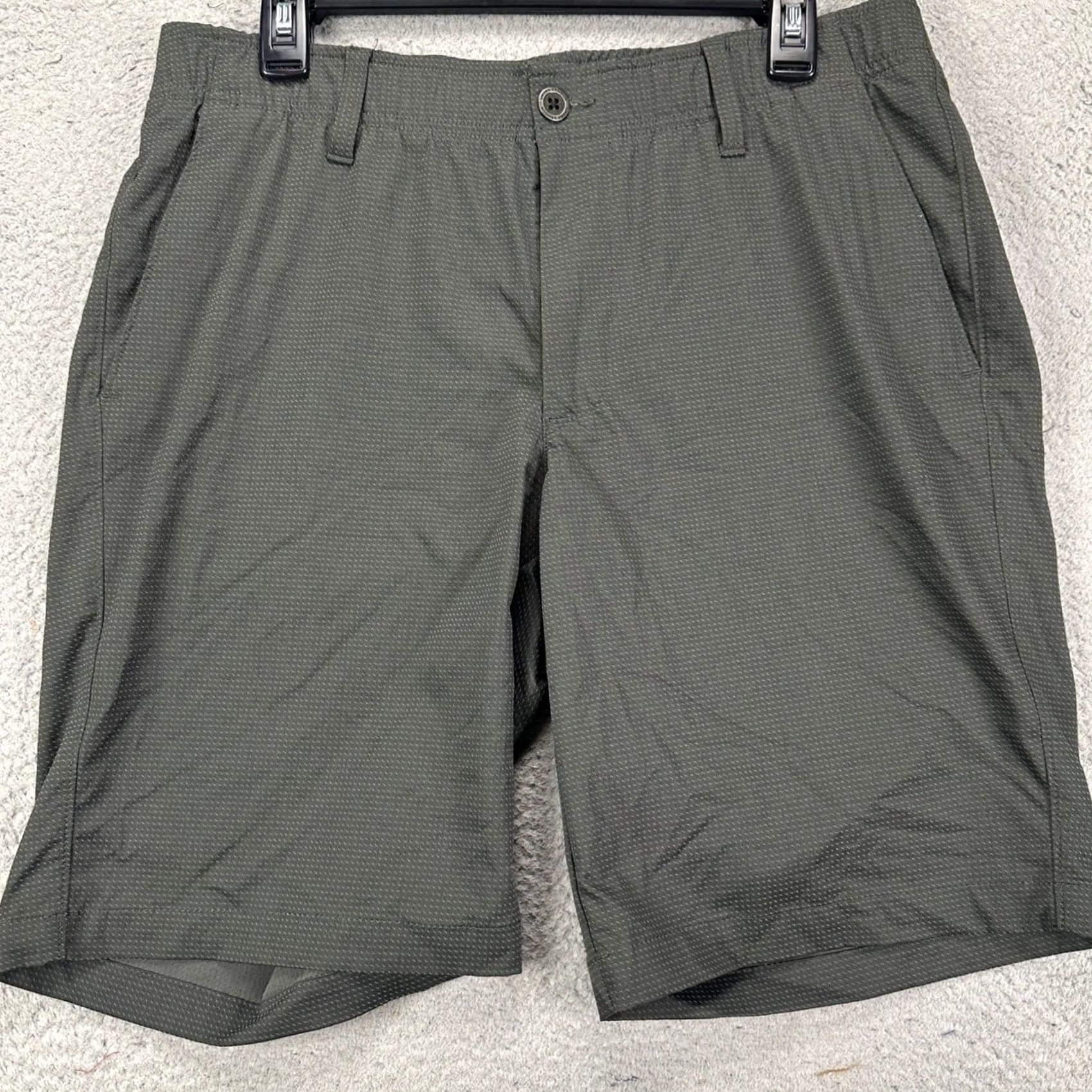 Under Armour Under Armour Shorts Chino Golf Mens 34 Dark Green Performance Stretch Flat Front Regular Inseam 7.5 in Retro Geometric Pockets Mens Clothing Size US 36 / EU 52 - 2 Thumbnail