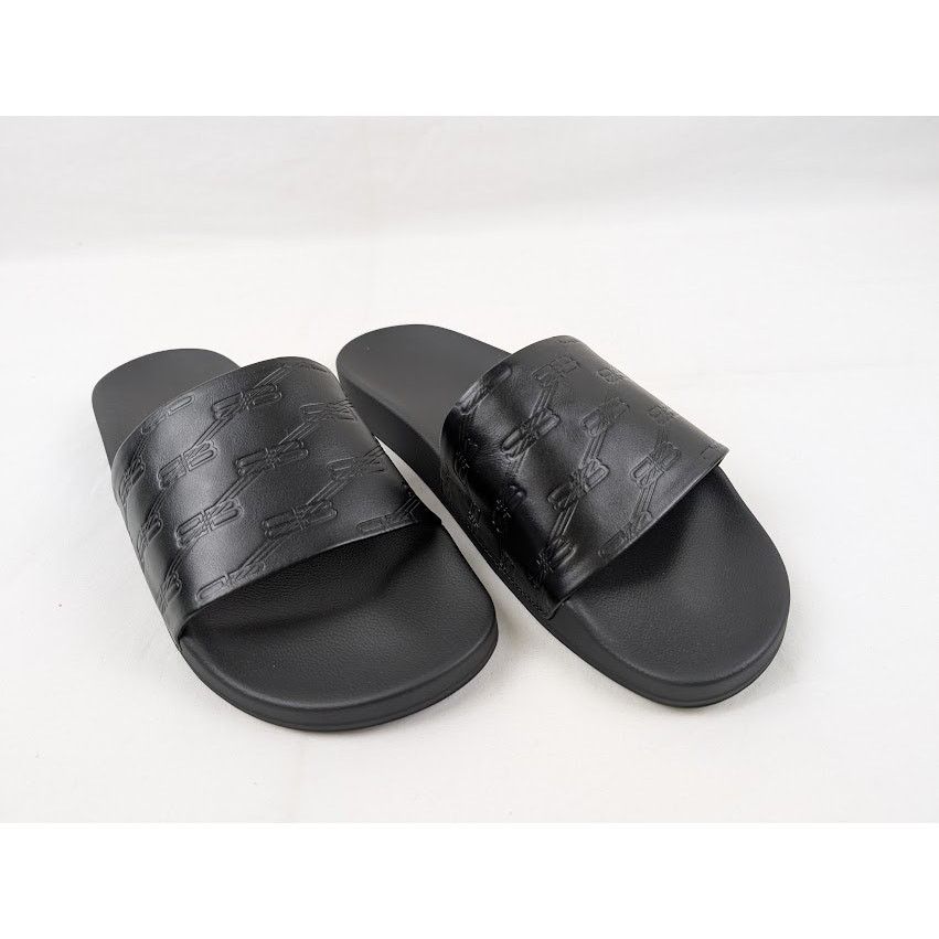 Balenciaga o1rshd1 Pool Slides BB Monogram in Black Size US 13 / EU 46 - 9 Thumbnail