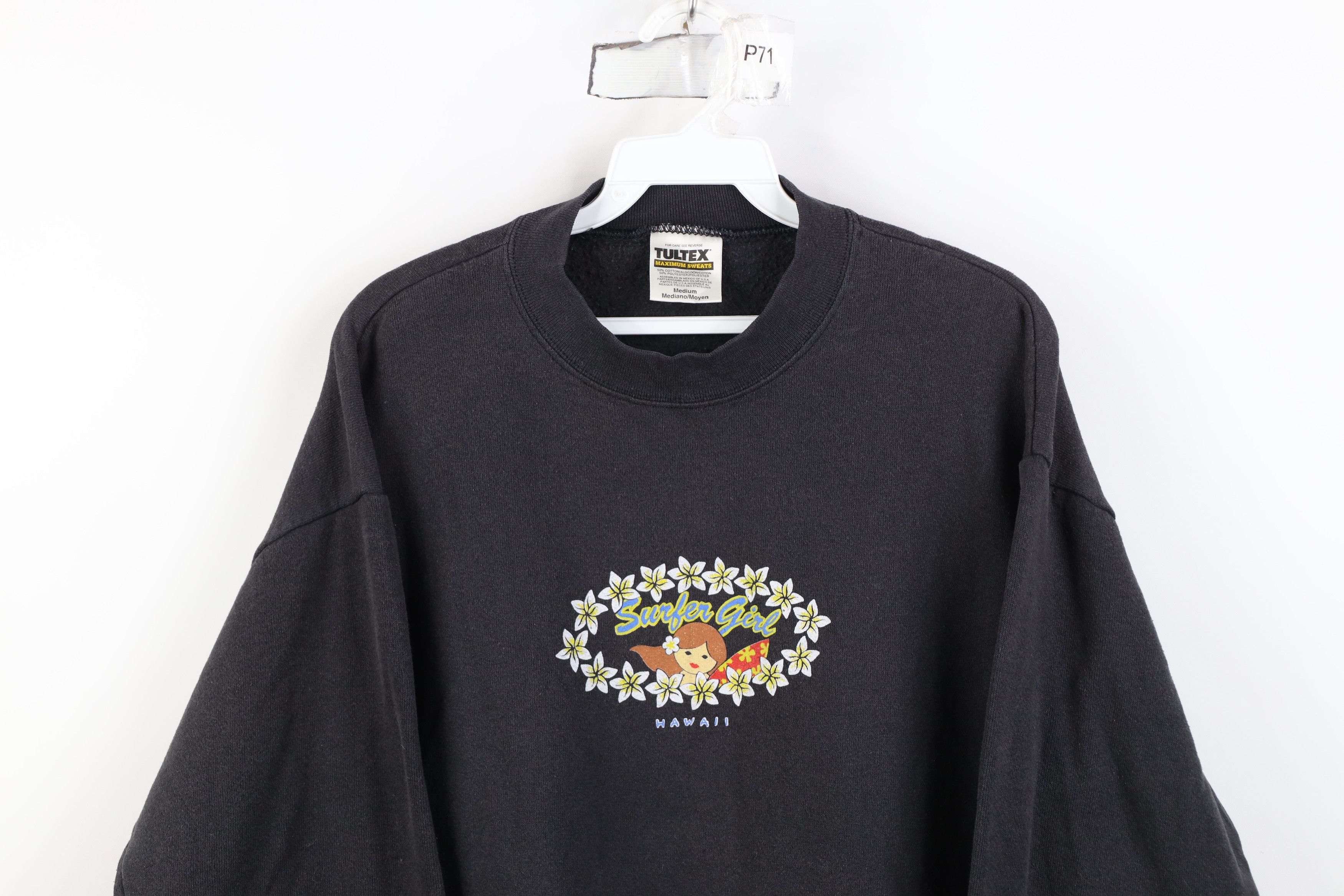 Vintage Vintage 90s Streetwear Babydoll Hawaii Sweatshirt Black Size M / US 6-8 / IT 42-44 - 2 Thumbnail