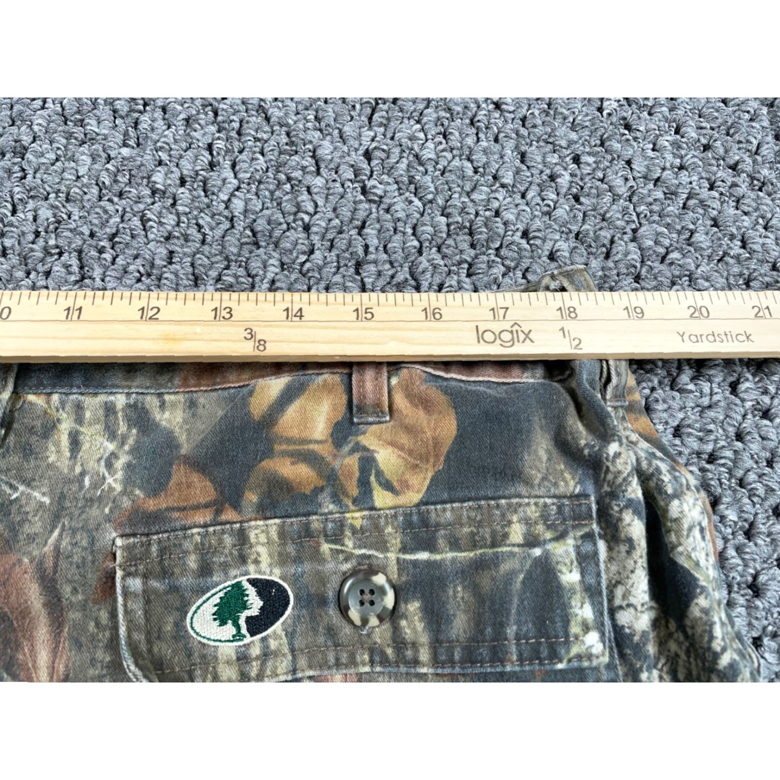 Vintage VTG Mossy Oak Camouflage Cargo Pants Men's Large Green Breakup Camo Adjustable Cotton Blend Polyester Cotton Mossy Oak Size US 37 - 5 Thumbnail