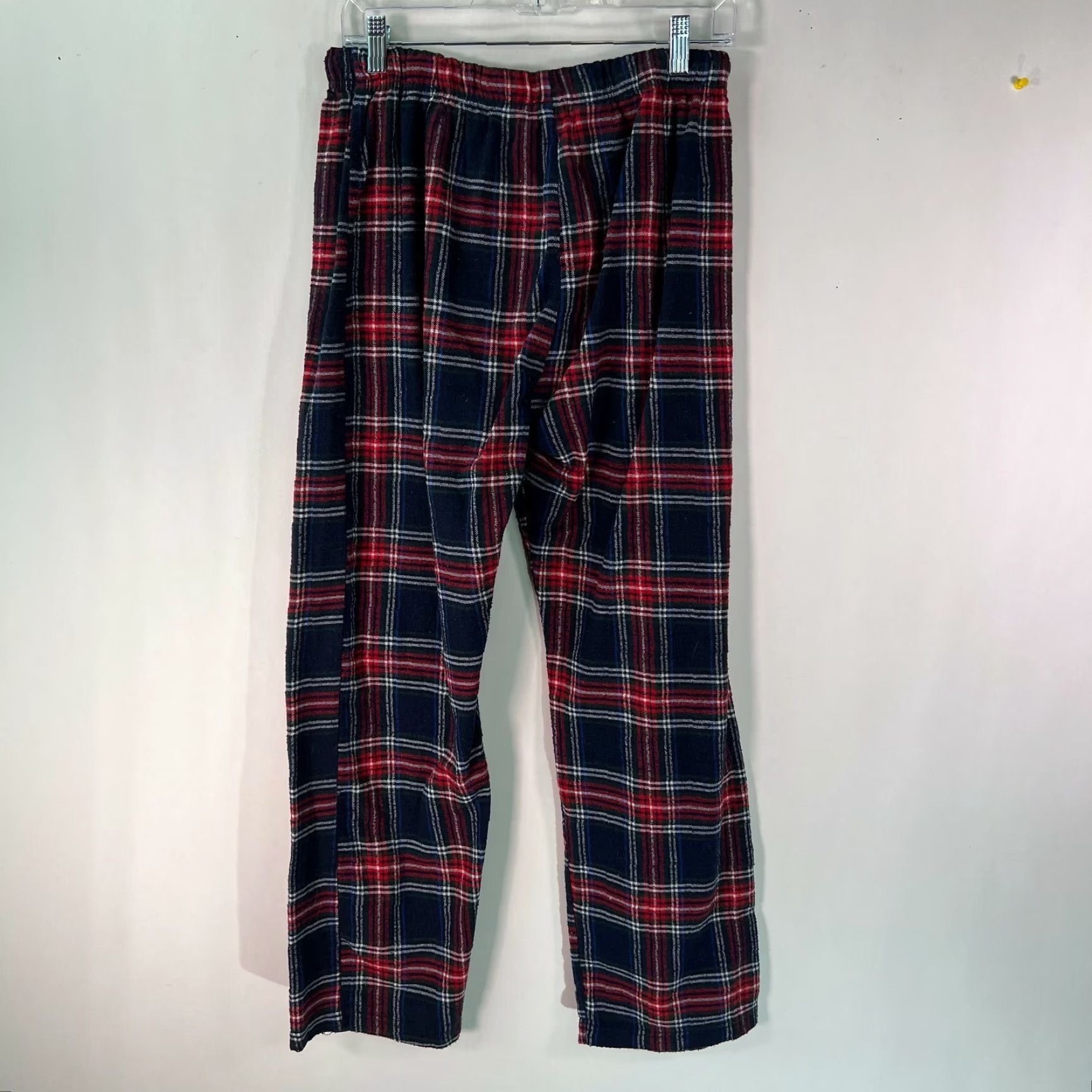 Vintage Womens Sleepwear Pajama Pants Elastic Waist Drawstring Plaid Blue Size Medium Size 32" / US 10 / IT 46 - 2 Thumbnail