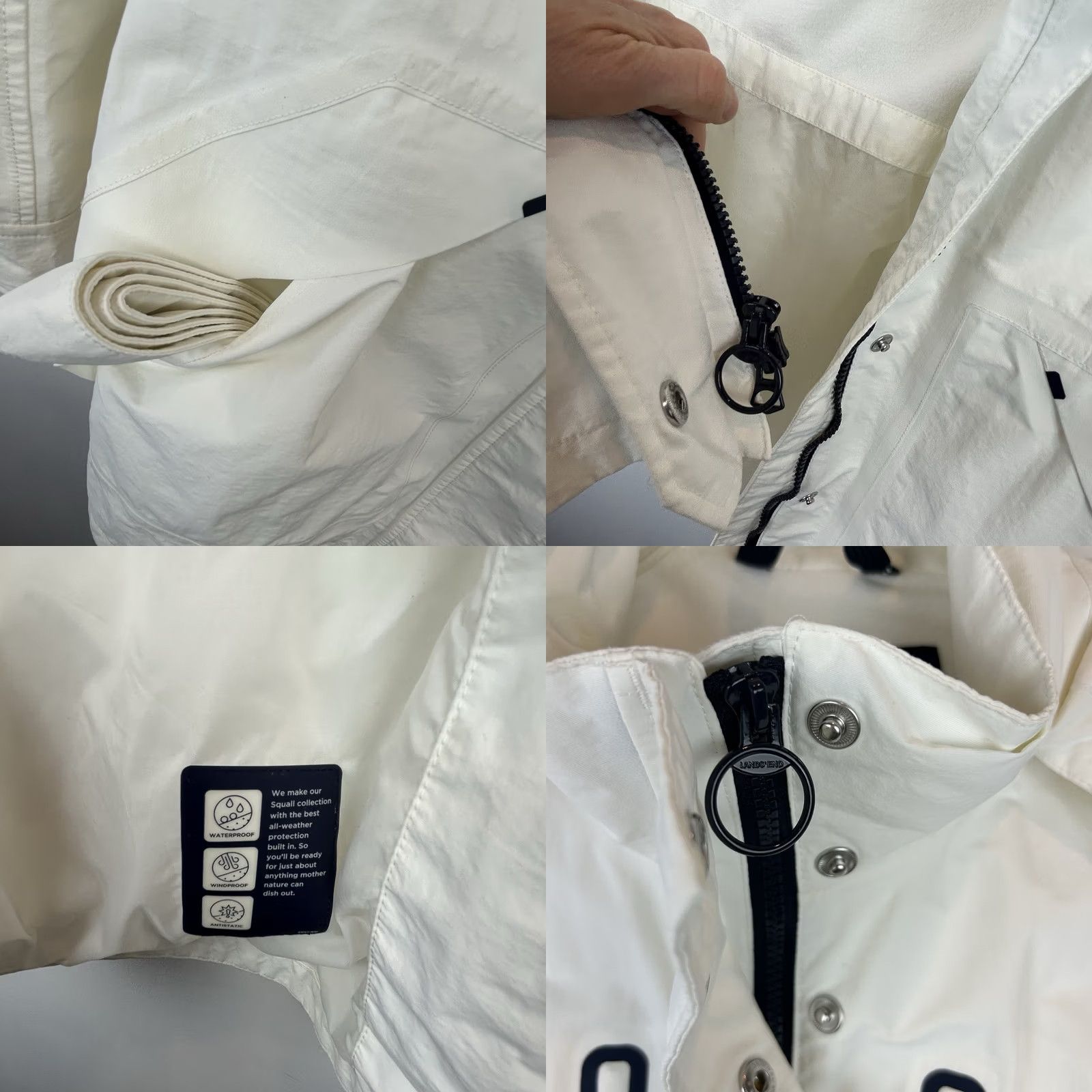 Lands' End Lands' End Trench Coat Womens L Coat Belt Hood Cream Vintage? No (Incorrect) Size L / US 10 / IT 46 - 8 Thumbnail