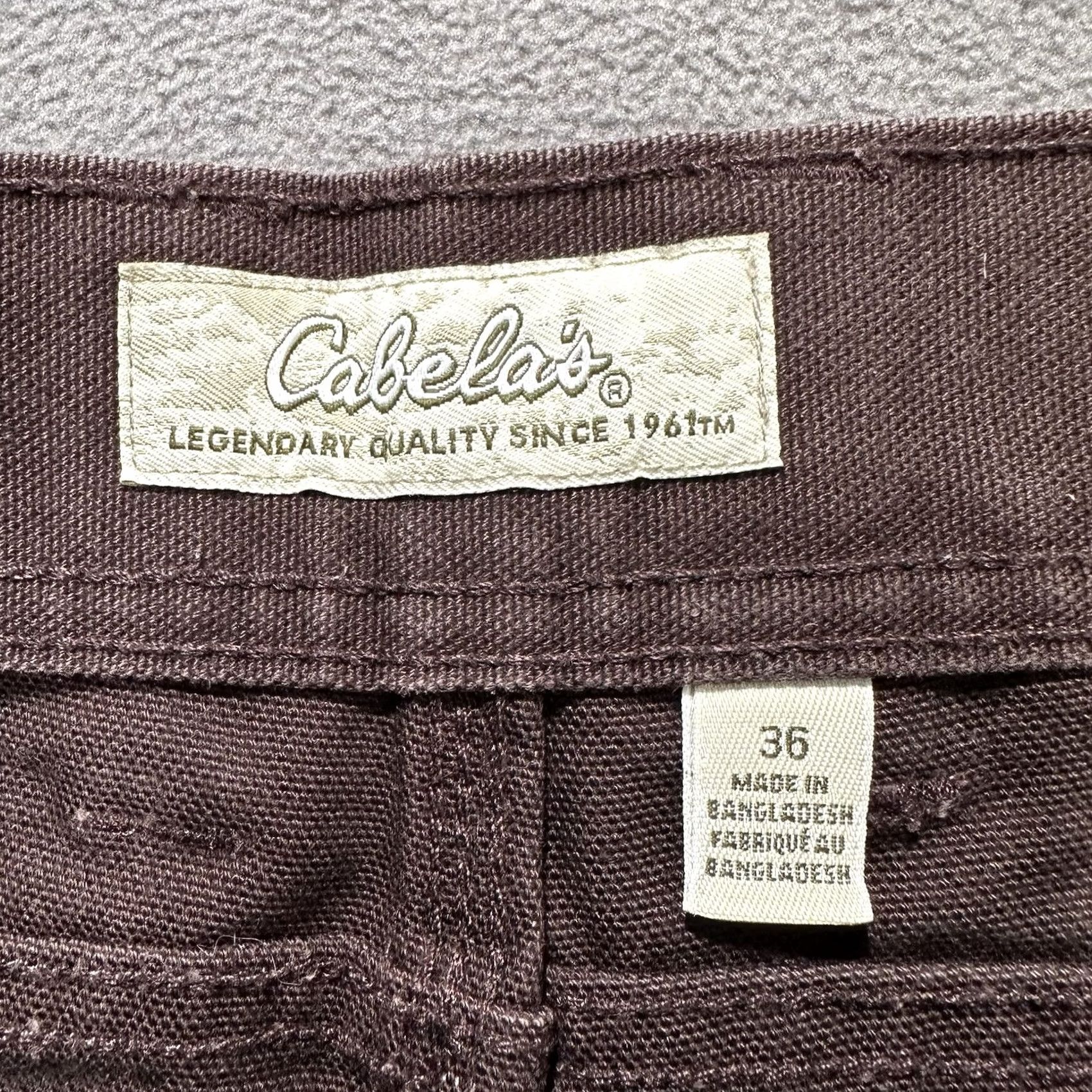 Vintage Cabela's Shorts Mens 36 Brown Canvas Cargo Carpenter Hammer Loop Heavy Duty Work Size US 36 / EU 52 - 3 Thumbnail