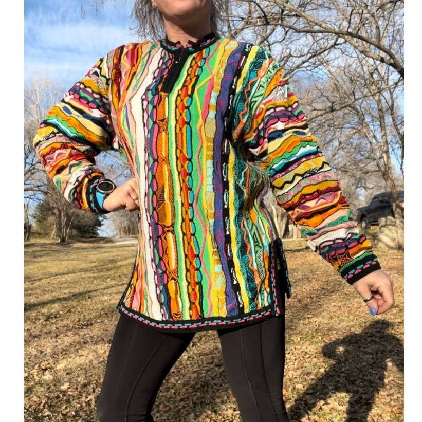 Coogi Coogi Australia Primary Color Abstract Weave Tunic Sweater Size M / US 6-8 / IT 42-44 - 4 Thumbnail
