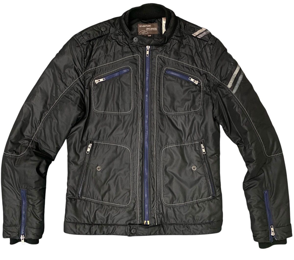 Energie × Vintage VINTAGE Y2K ENERGIE JEAN SESSION PUFFER RIDER JACKET Size US M / EU 48-50 / 2 - 1 Thumbnail