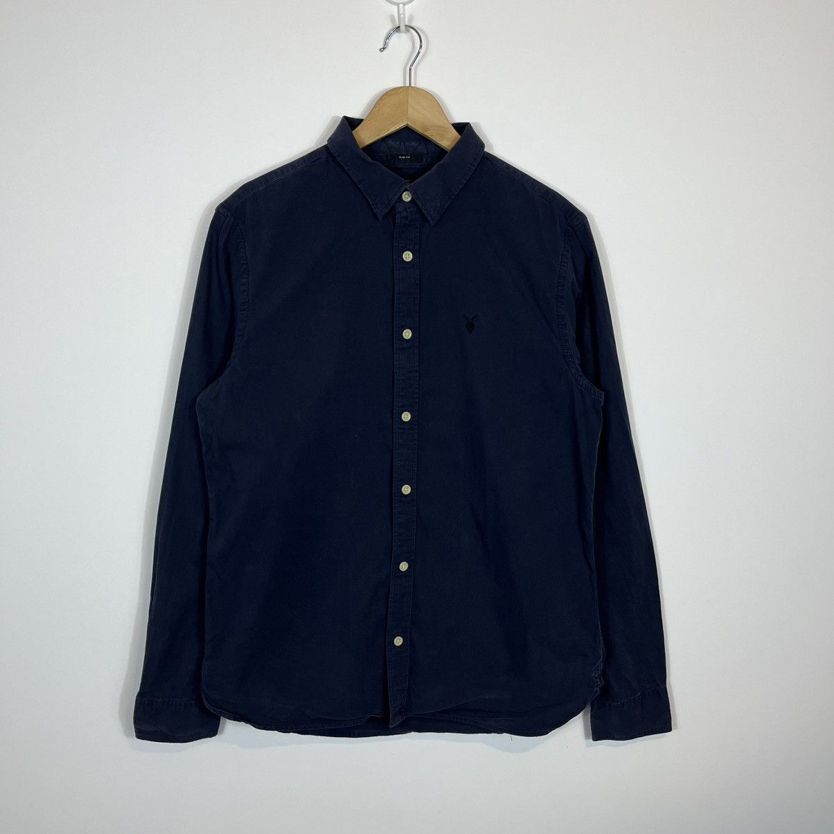 Allsaints Allsaints Blue Button Down Shirt Streetwear Y2K Size US M / EU 48-50 / 2 - 1 Thumbnail