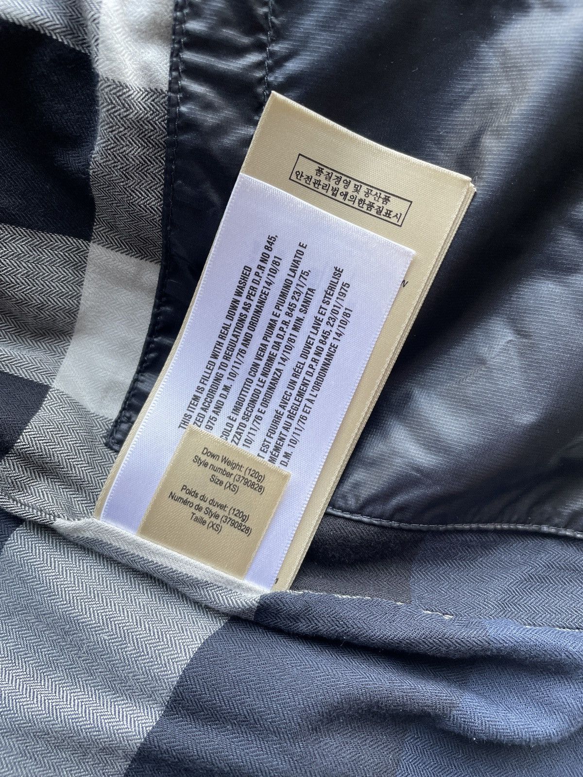 Burberry Burberry Brit Down Navy Blue Nova Check Size XS/S Size US XS / EU 42 / 0 - 17 Thumbnail