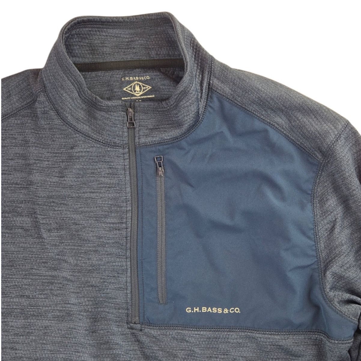 G.H. Bass & Co. G.H. Bass | Blue Quarter Zip Fleece with Chest Pocket | Med Size US M / EU 48-50 / 2 - 2 Thumbnail