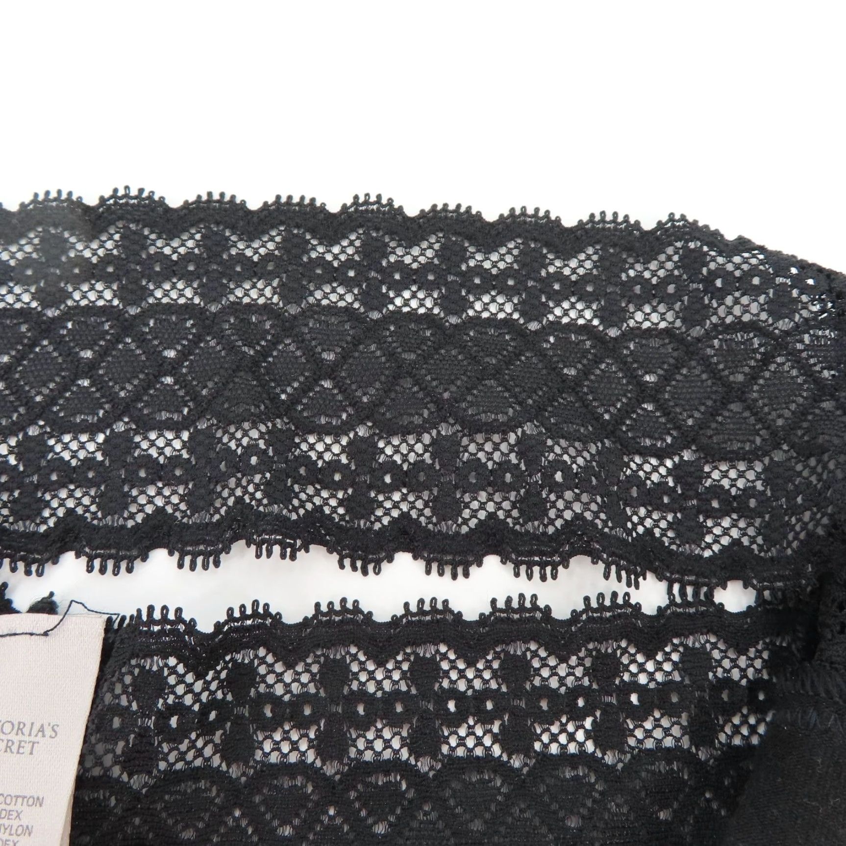 Victoria's Secret Victoria's Secret Women's Large Thong Panty Solid Black Lace Trim NEW User: Victoria's Secret Women's Large Thong Panty Solid Black Lace Trim NEW Size 36" / US 14 / IT 50 - 3 Thumbnail