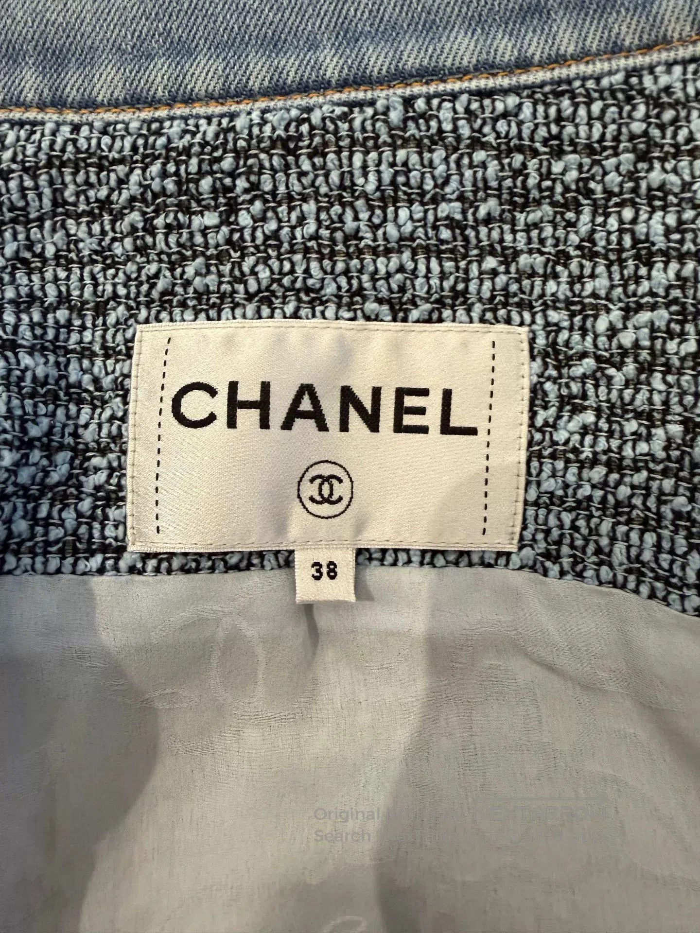 Chanel Chanel 18P Blue Denim Woven Jacket. Size S / US 4 / IT 40 - 3 Thumbnail