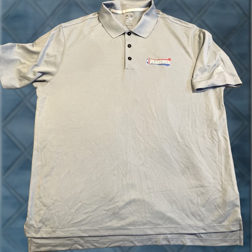 Adidas adidas Climalite NBA PLAYOFFS Embroidered Golf Polo Men XXL Blue Golf Polo Regular Short Sleeve Button Club Embroidered Performance/Activity Golf Men Size US XXL / EU 58 / 5 - 1 Thumbnail