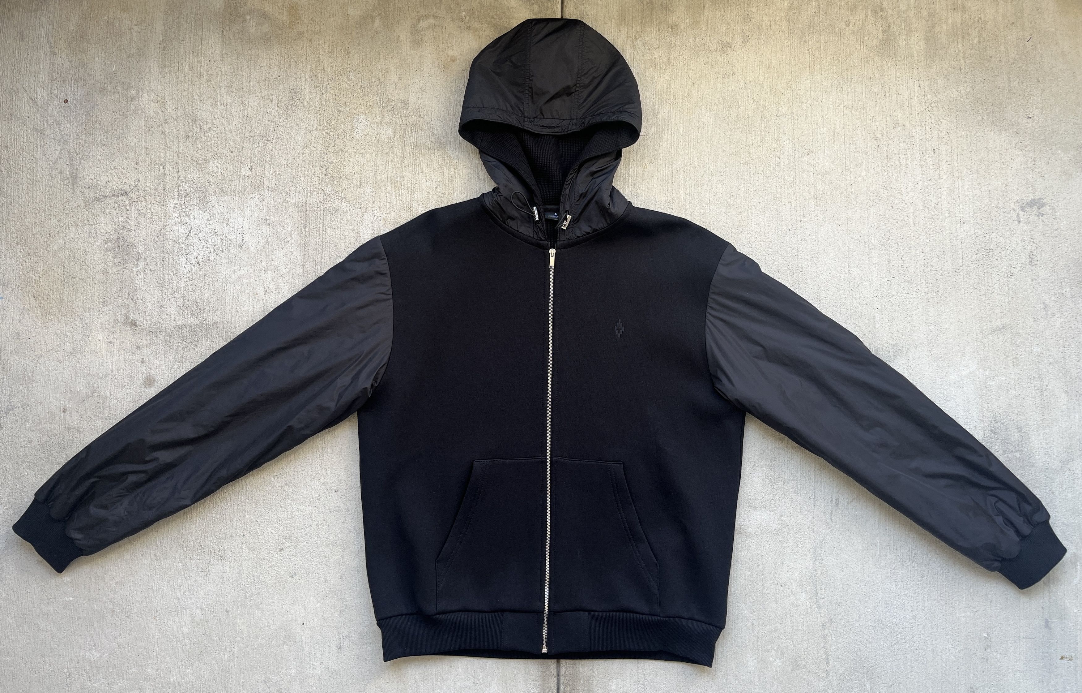 Marcelo Burlon Marcelo Burlon Hooded Nylon & Camo Sleeves Zip Up Jacket Size US XL / EU 56 / 4 - 1 Thumbnail