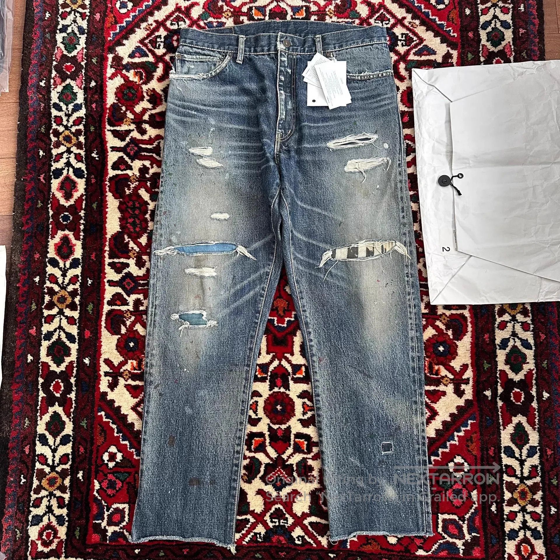 Visvim Blue Distressed Denim Jeans Size 32. Size US 32 / EU 48 - 1 Thumbnail