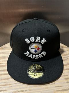 BORN X RAISED LA DODGERS HAT Size 7 3/8 NEW ERA 5950 BROWN