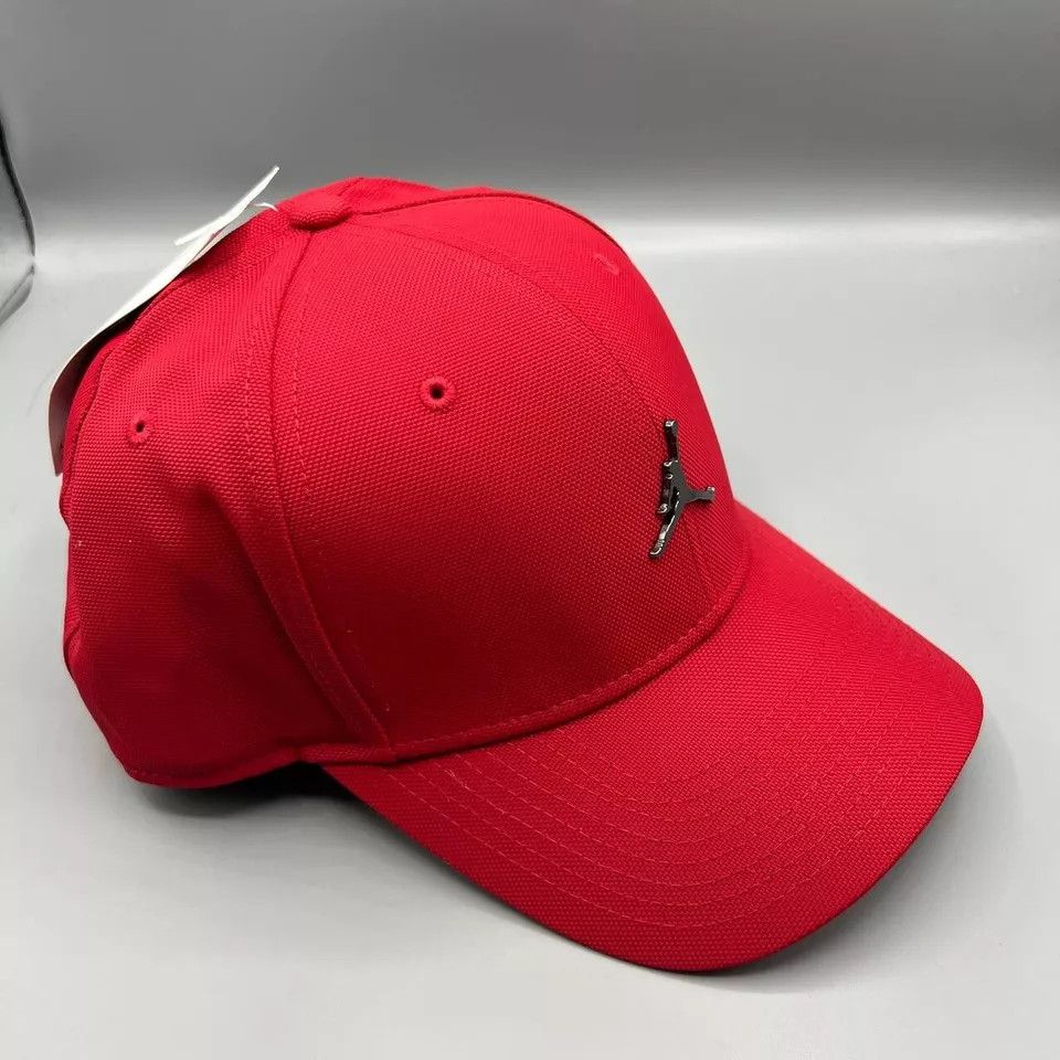 Jordan Brand Air Jordan Hat Men Red Metal Logo Jumpman Strap Back Cap New Size ONE SIZE - 3 Thumbnail