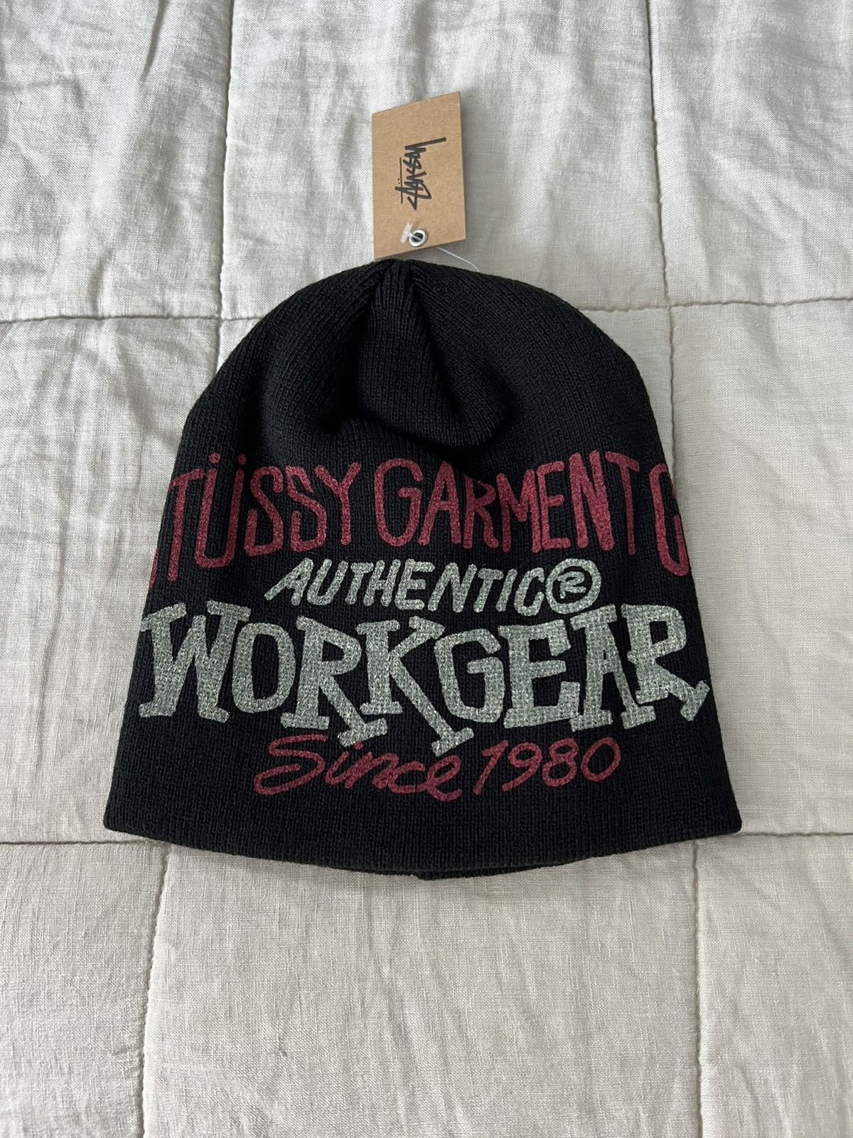 STUSSY SKULLCAP WORKGEAR PRINT Bone ぼうし（Stüssy: Workgear