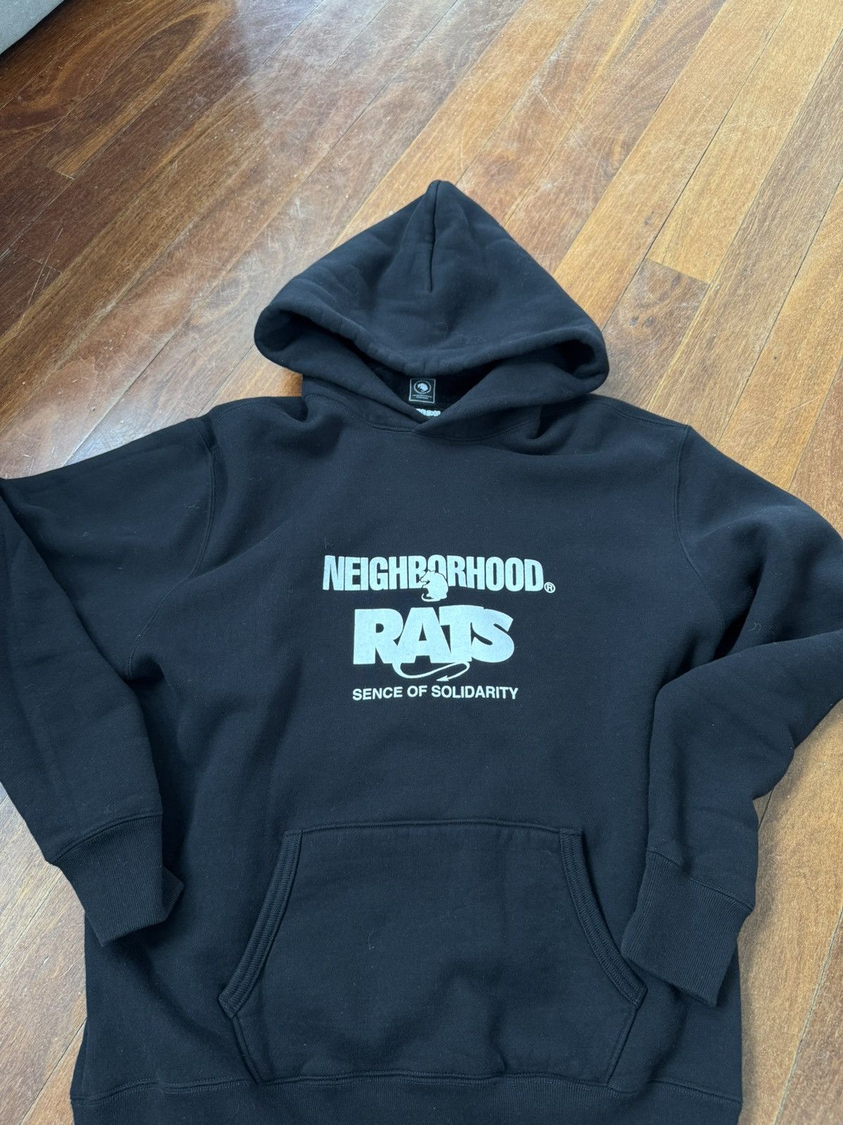 Neighborhood Rats x Neighborhood Hooded Sweatshirt - Black Size US XL / EU 56 / 4 - 3 Thumbnail