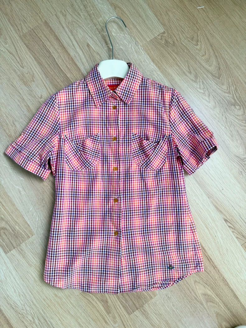 Vivienne Westwood Vivienne Westwood Size1 Pink and purple floral collar check Size S / US 4 / IT 40 - 4 Thumbnail