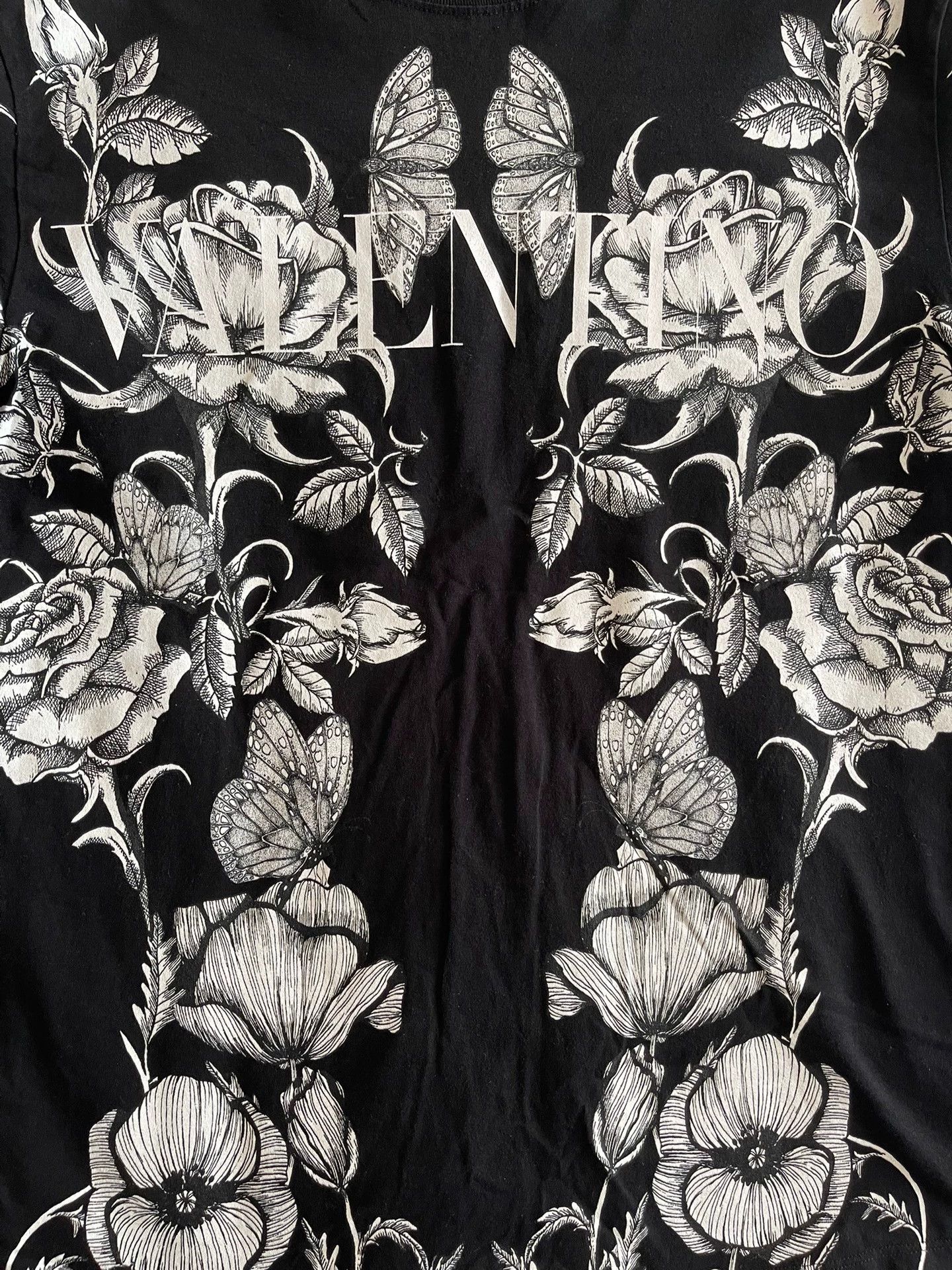 Valentino VALENTINO M Short Sleeve Tee Black White Print Logo Size US M / EU 48-50 / 2 - 4 Thumbnail