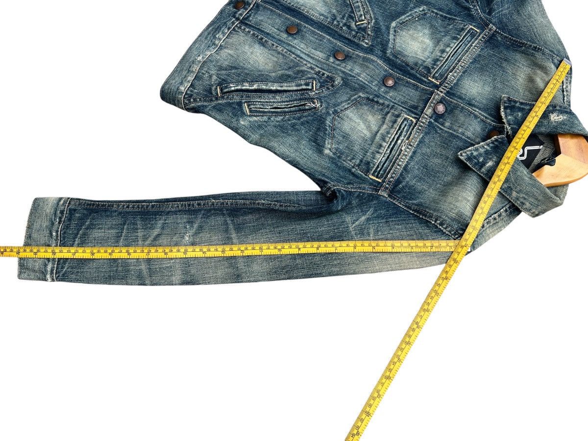 Japanese Brand RNA Japan Distressed Mudwash Denim Jacket Size S / US 4 / IT 40 - 14 Thumbnail