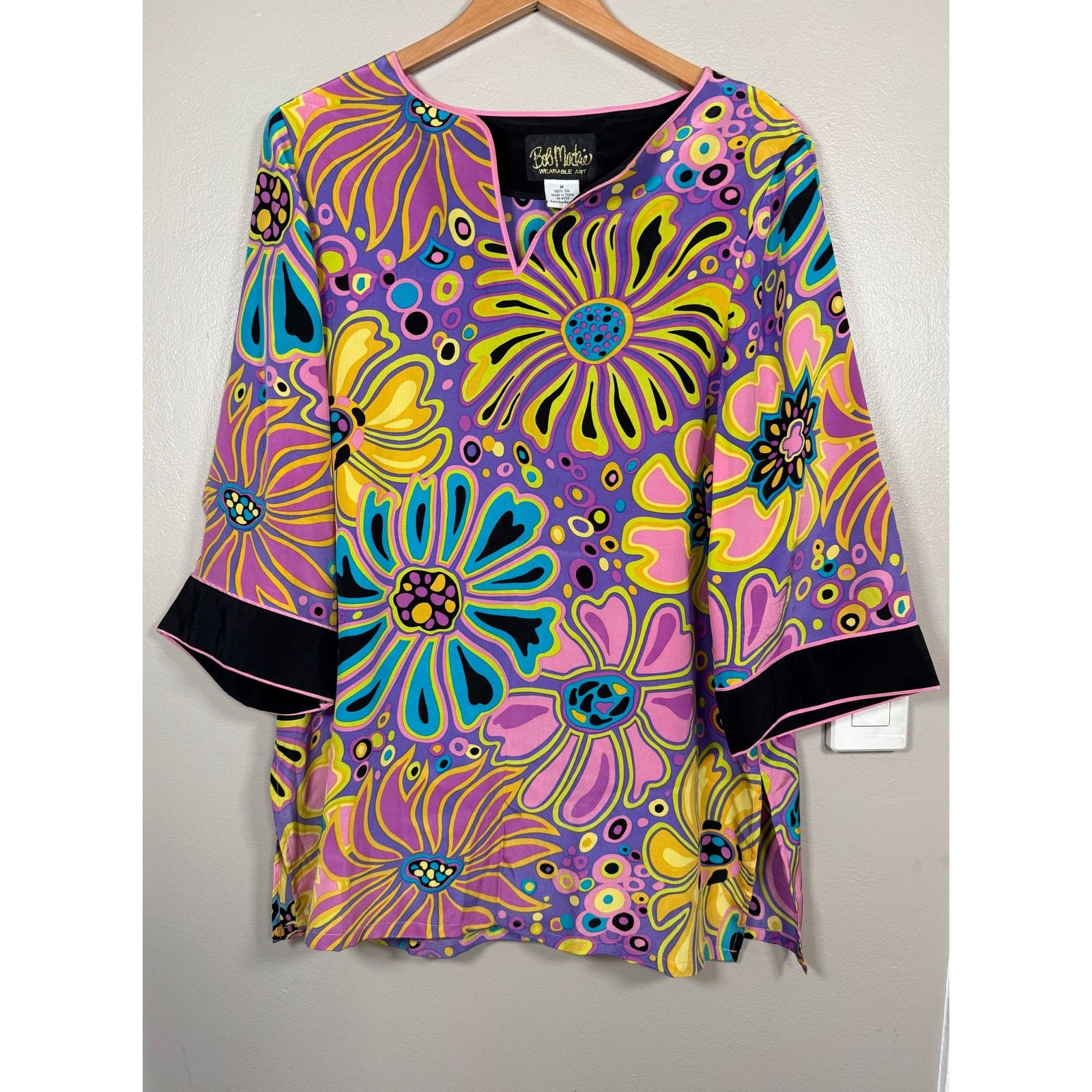 Bob Mackie Vintage Bob Mackie Wearable Art Silk Pucci Hippie Tunic M Size M / US 6-8 / IT 42-44 - 1 Thumbnail