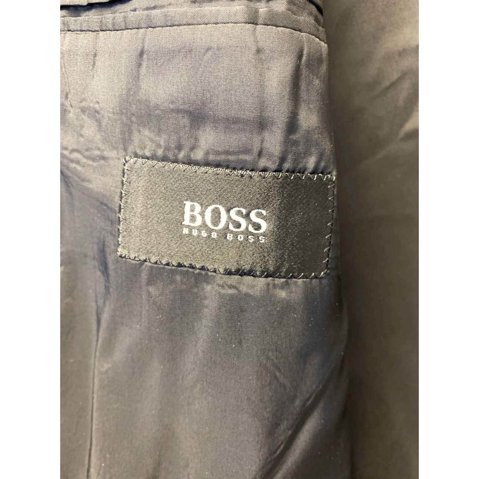 Hugo Boss VINTAGE HUGO BOSS Blazer Single-Breasted 3-Button Wool Black 46L Men’s Long Regular Suit Coat Mens Size 46L - 7 Thumbnail