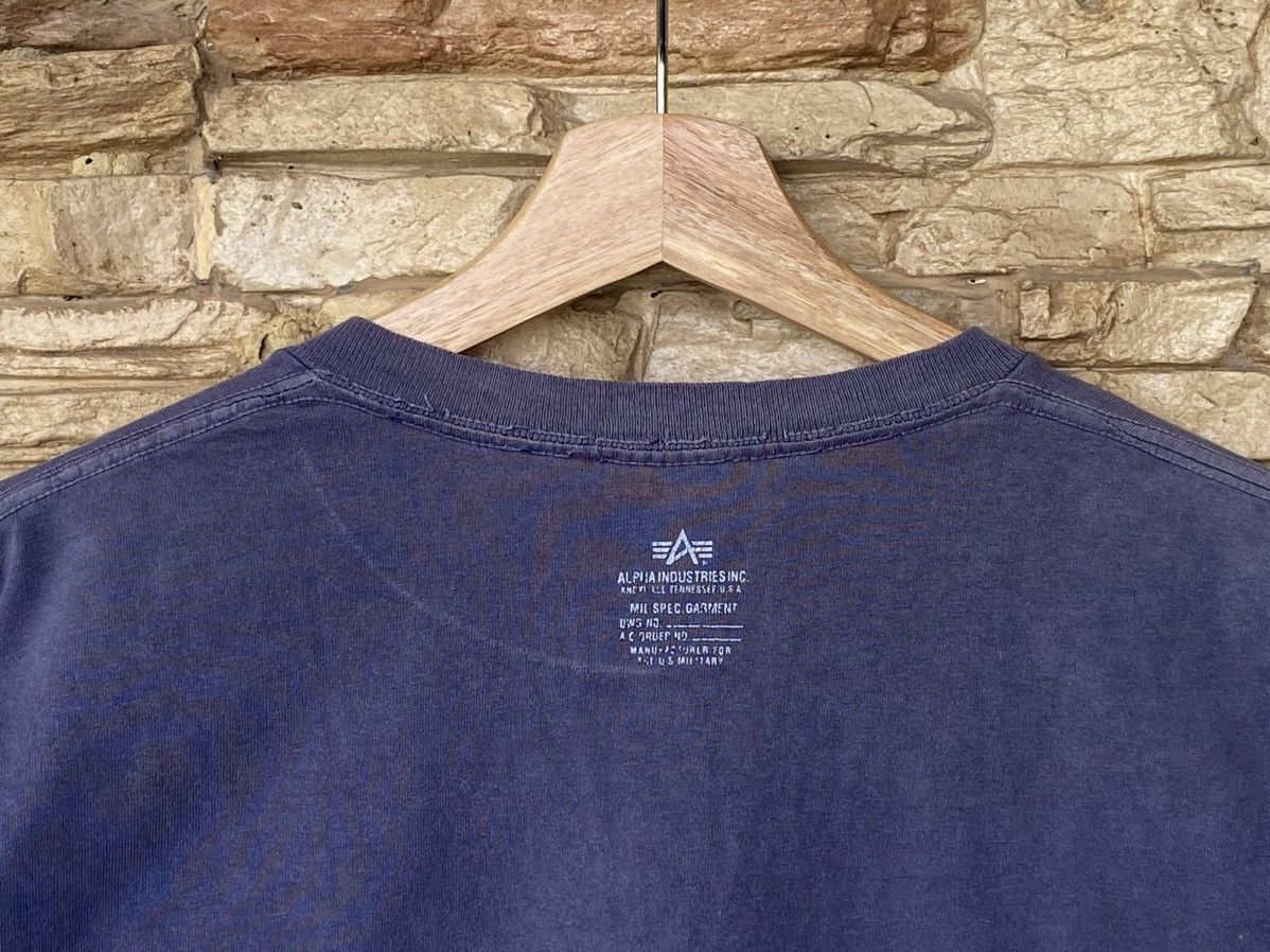 Alpha Industries × Vintage Vintage Alpha Industries Distressed Faded Tees Size US L / EU 52-54 / 3 - 11 Thumbnail