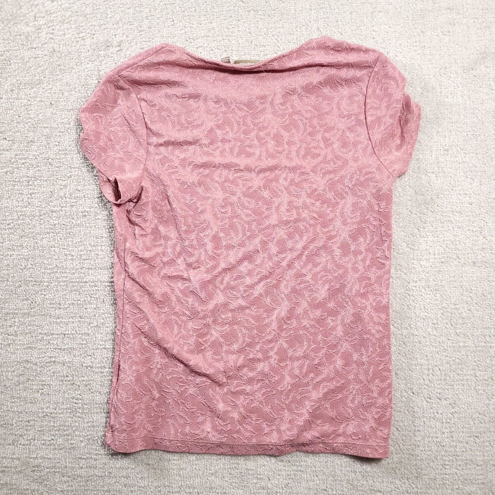 Croft & Barrow Croft & Barrow Womens Short Sleeve Stretch Pullover Shirt Size S Floral Pink Size S / US 4 / IT 40 - 7 Thumbnail