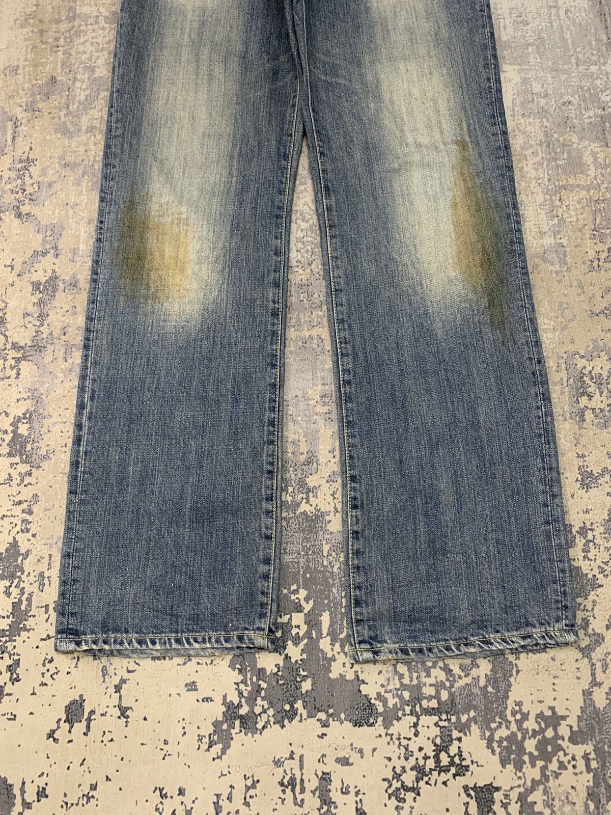 Japanese Brand Vintage Blueway Japanese Mud Wash Distressed Baggy Fit Jeans Size US 32 / EU 48 - 4 Thumbnail
