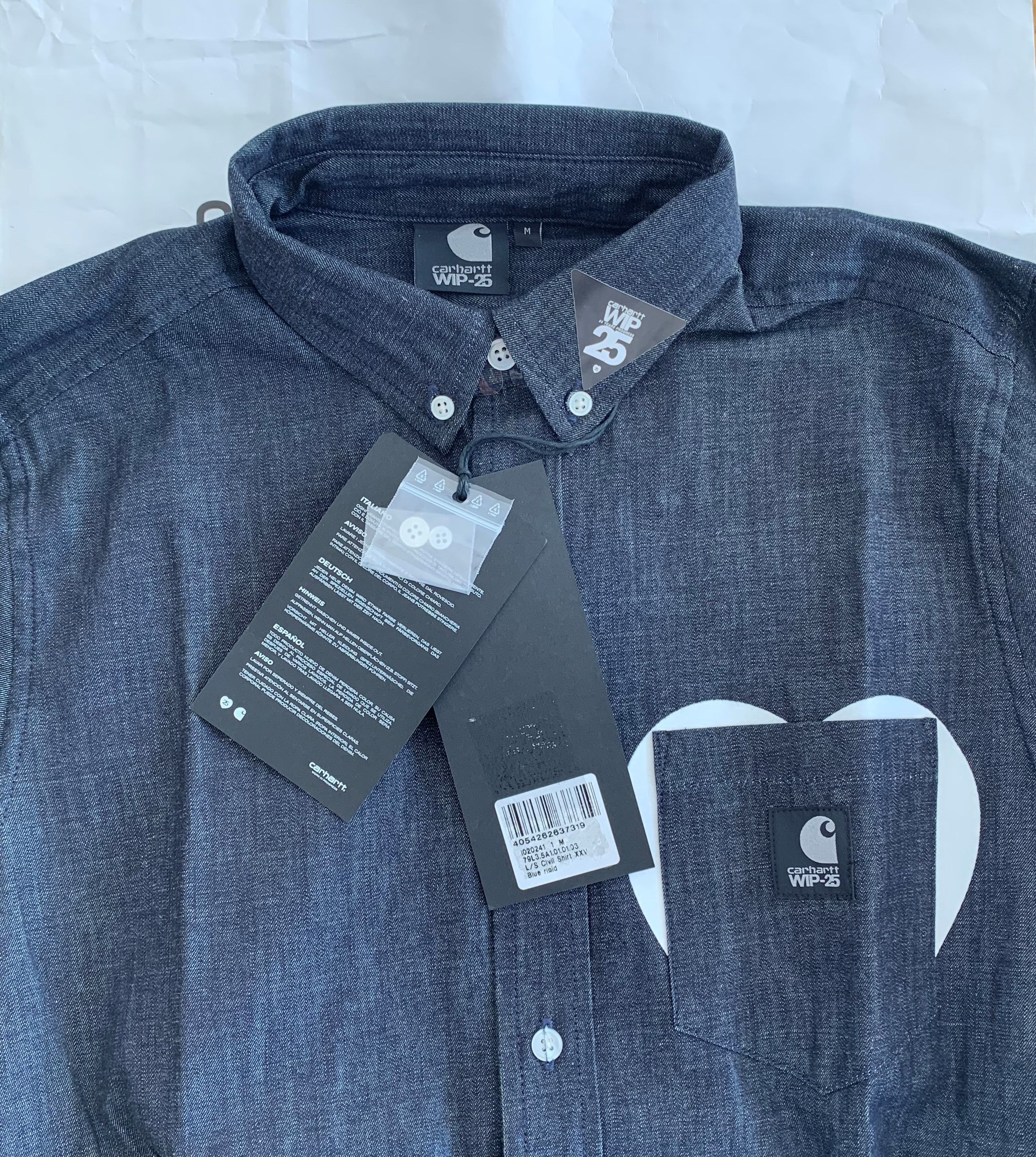 Carhartt Wip Carhartt WIP Civil Shirt XXV - Blue (Rigid) M Medium Size US M / EU 48-50 / 2 - 2 Thumbnail