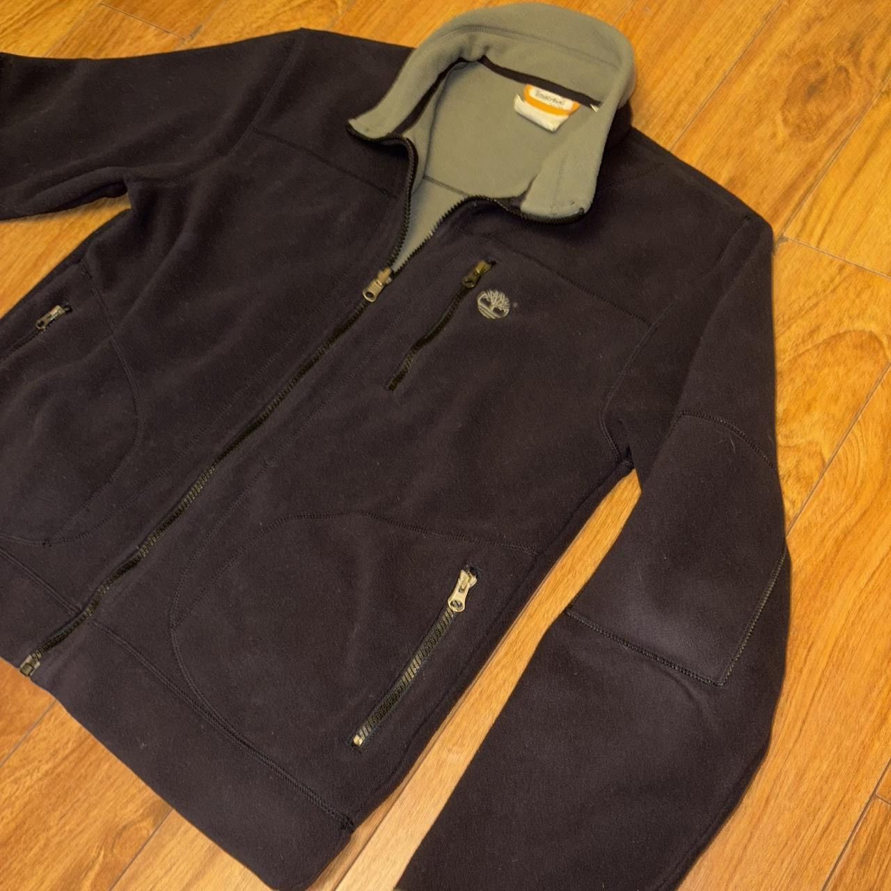 Timberland Timberland black fleece jacket with green accents Size US M / EU 48-50 / 2 - 2 Thumbnail
