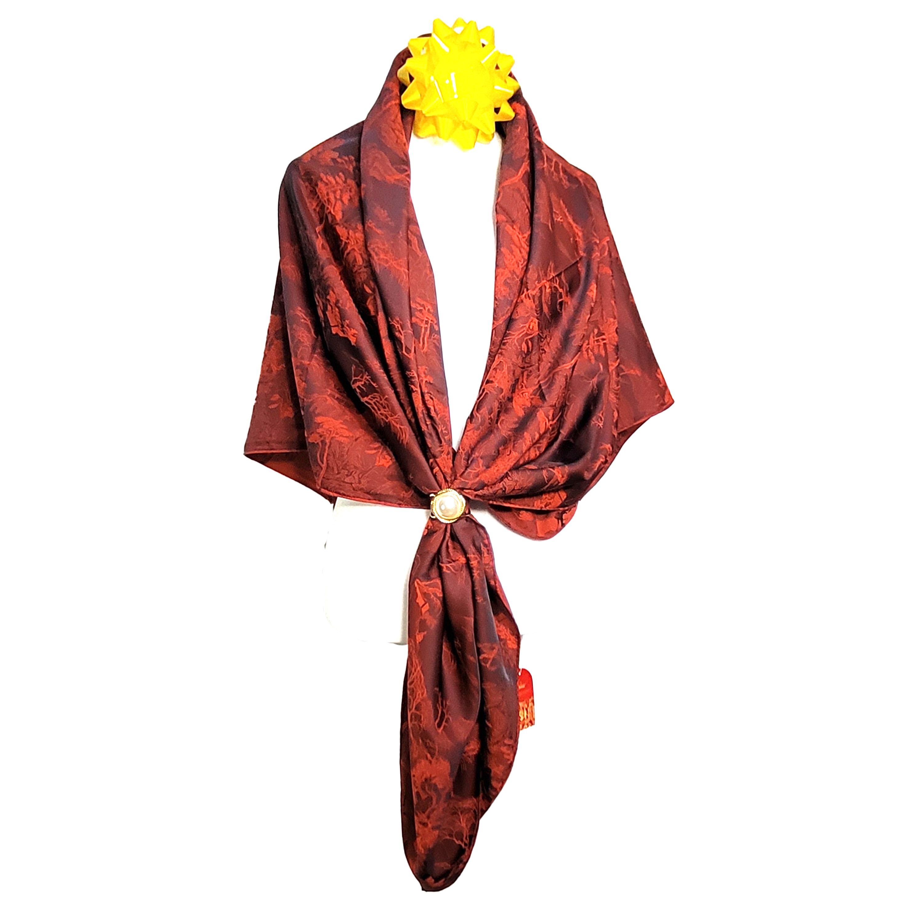 Other NWT Double-Sided Silk Scarf 52"x52" Large Square Wrap 3013 Size ONE SIZE - 8 Thumbnail