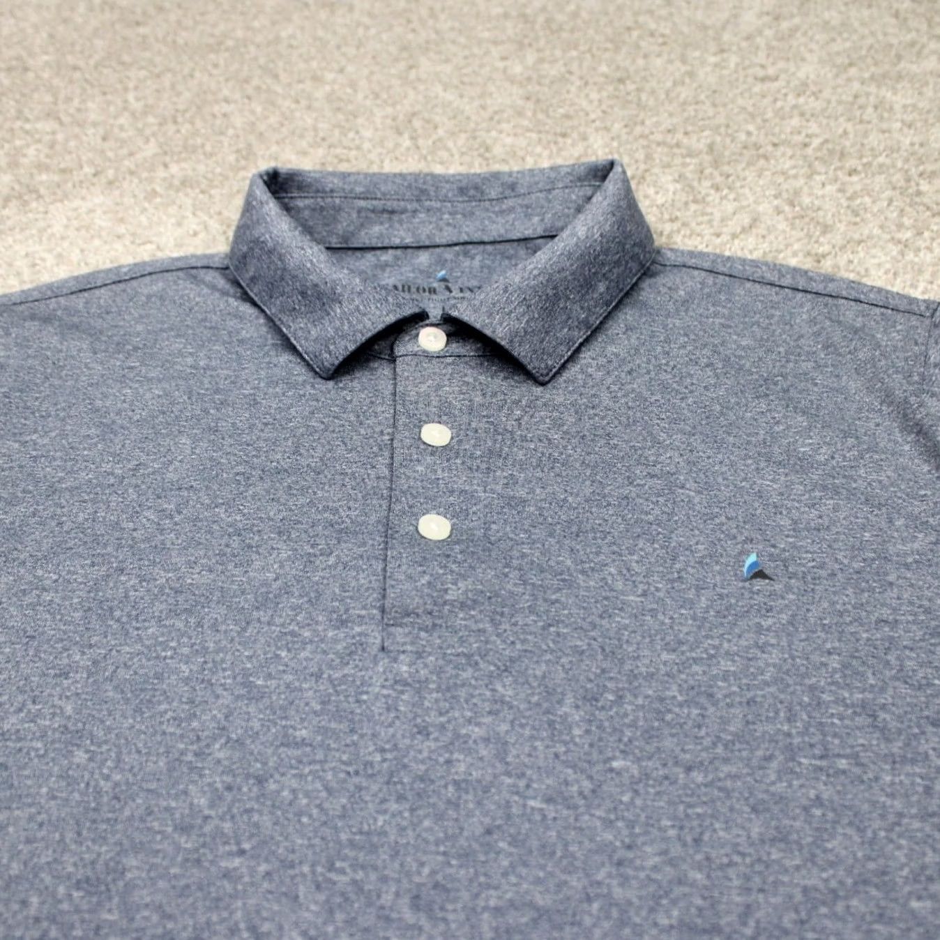 Vintage Tailor Vintage Polo Shirt Mens Large Blue 100% Polyester Short Sleeve Pullover Shirt Size US L / EU 52-54 / 3 - 4 Thumbnail
