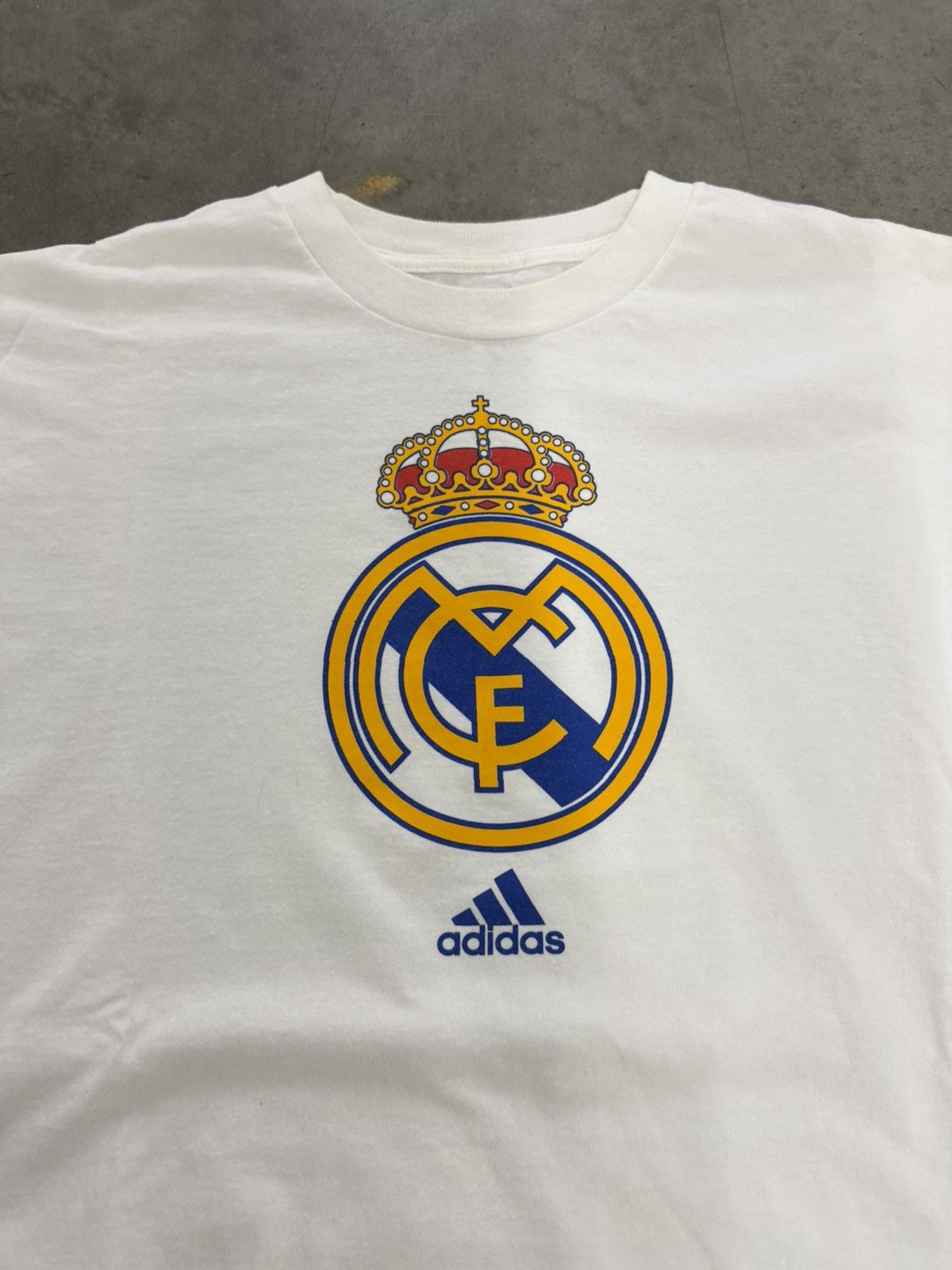 Adidas Real Madrid Adidas Vintage Y2K Soccer T Shirt White La Liga Size US XL / EU 56 / 4 - 2 Thumbnail