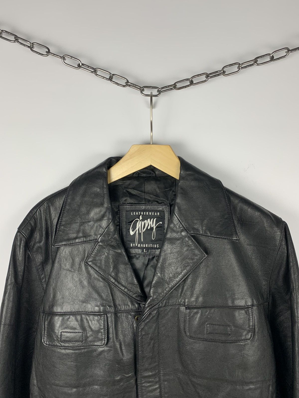 Genuine Leather Vintage Gipsy Avant Garde Leather Jacket Japanese Style Rare Size US L / EU 52-54 / 3 - 2 Thumbnail