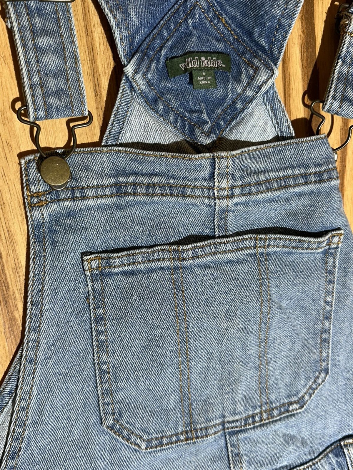 Other Wild Fable Denim Overall Shorts SizeS Size 27" / US 4 / IT 40 - 4 Thumbnail