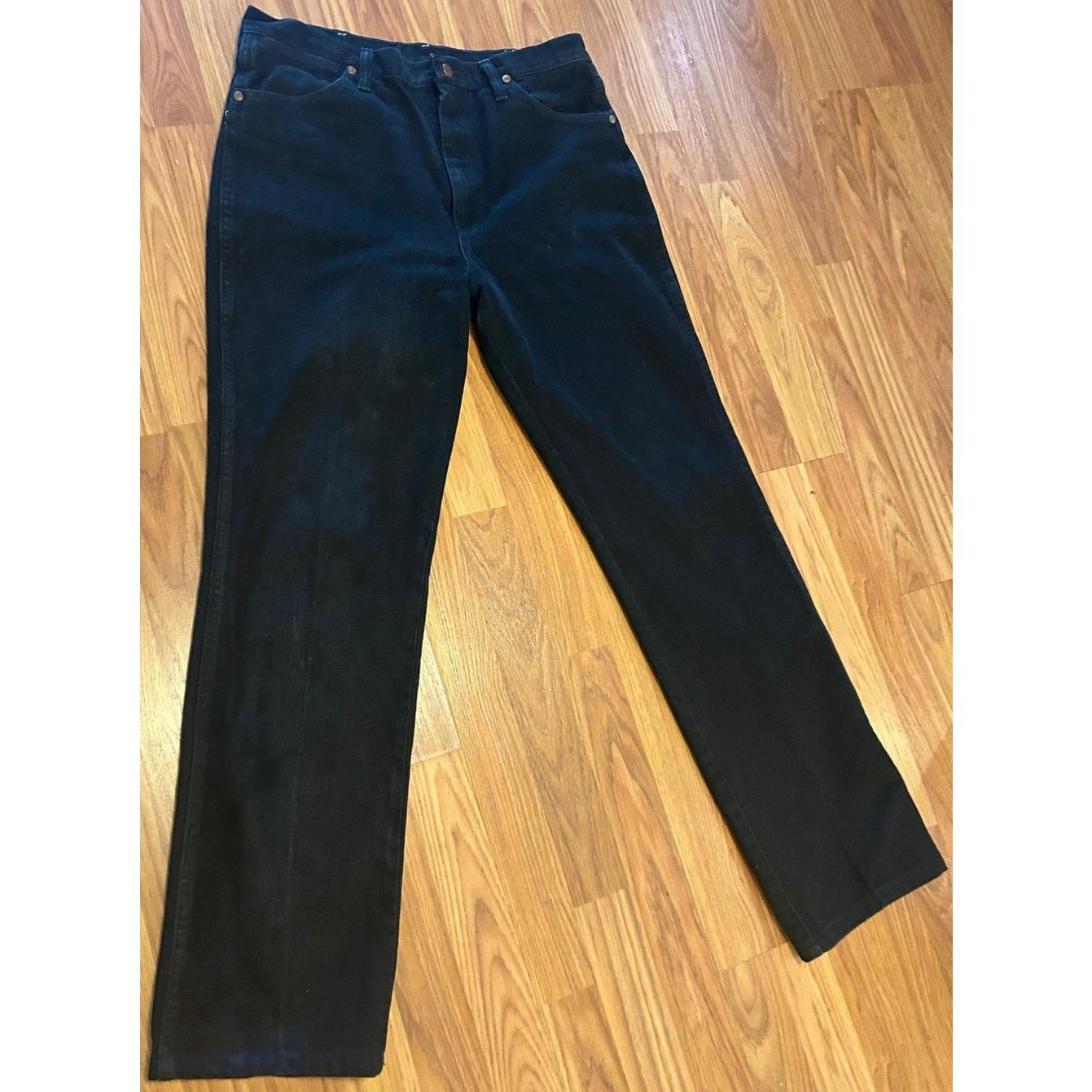 Wrangler Wrangler Men's Black Denim Jeans - 35x34 - Classic Style Size US 35 - 4 Thumbnail