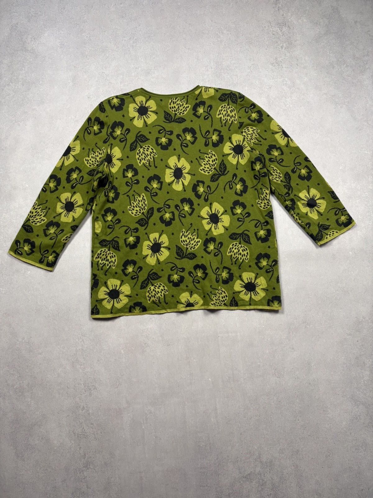 Other Gudrun Sjödén Floral Cardigan Green Organic Cotton Size L Size US L / EU 52-54 / 3 - 14 Thumbnail