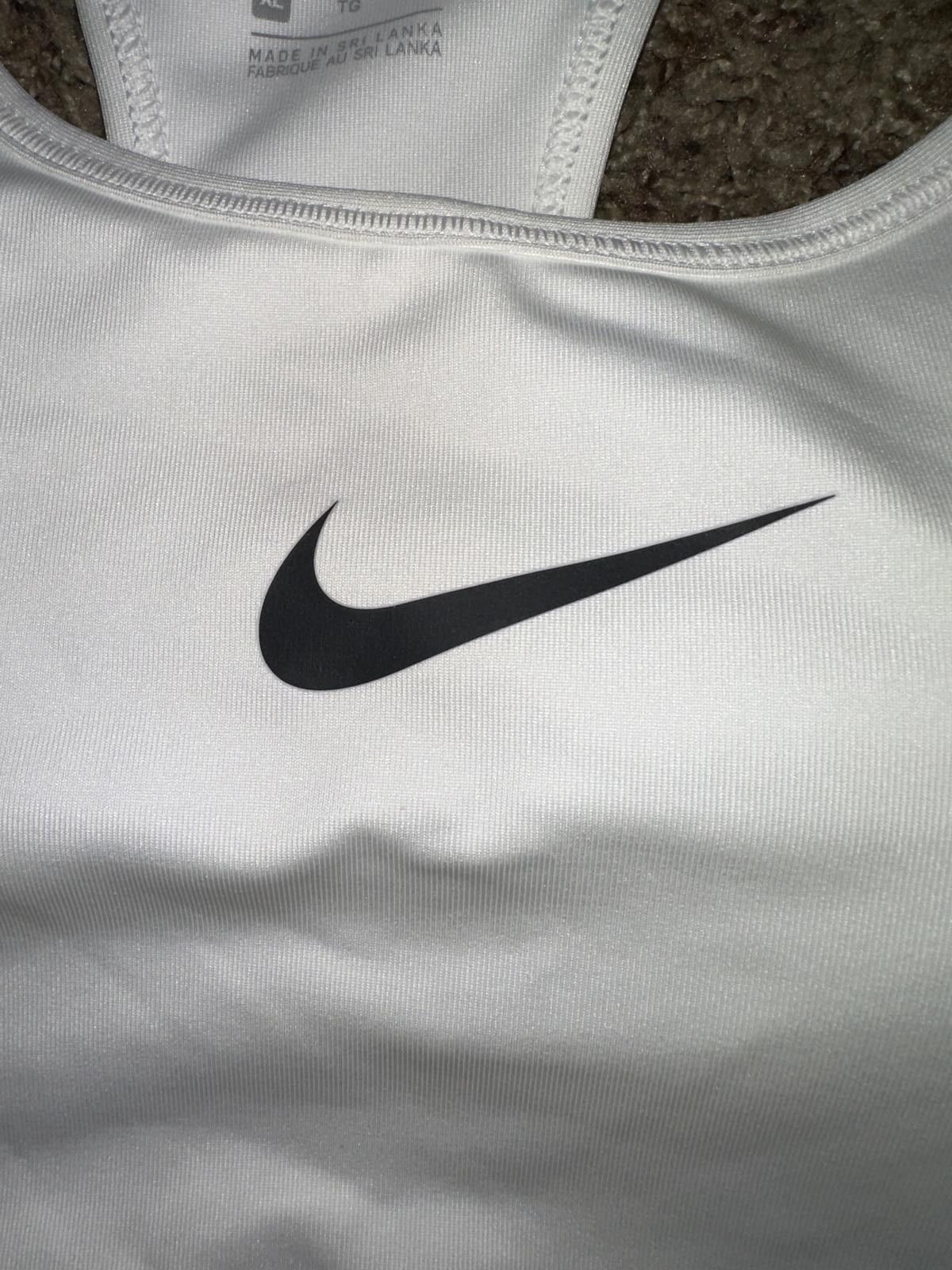 Nike Nike Womens Victory Shape Medium Support White Sports Bra Size ONE SIZE - 4 Thumbnail