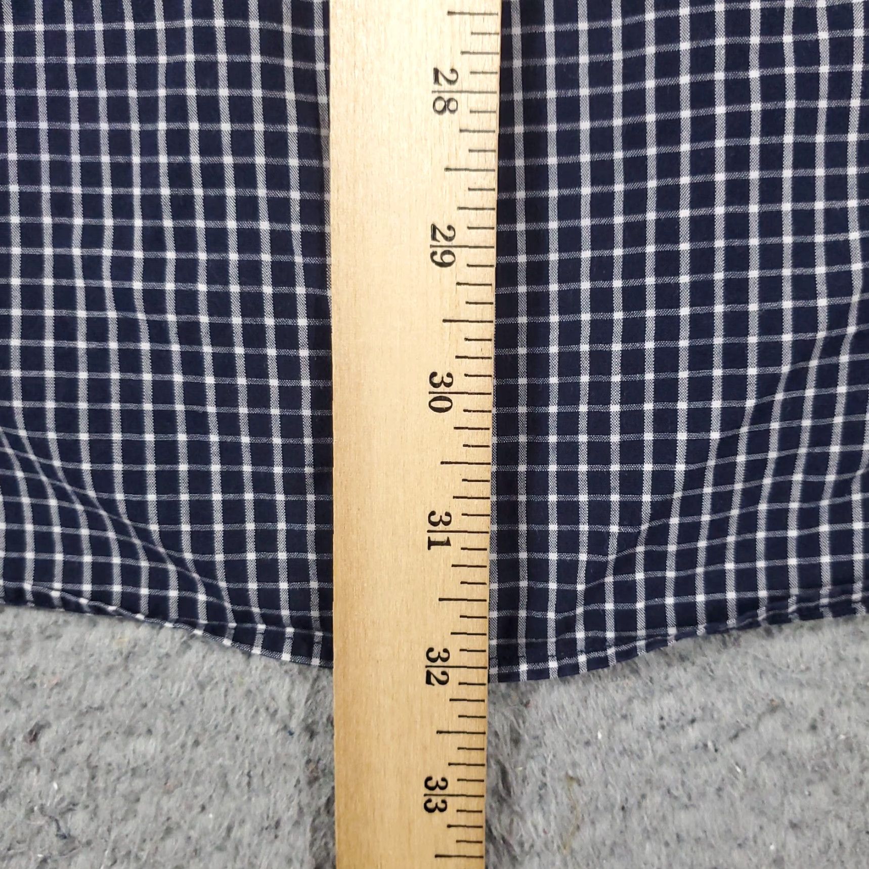 Tommy Hilfiger Tommy Hilfiger Dress Shirt Mens 16.5 Blue Plaid Long Sleeve Button-Down Regular Fit Modern Classic Size 42R - 4 Thumbnail