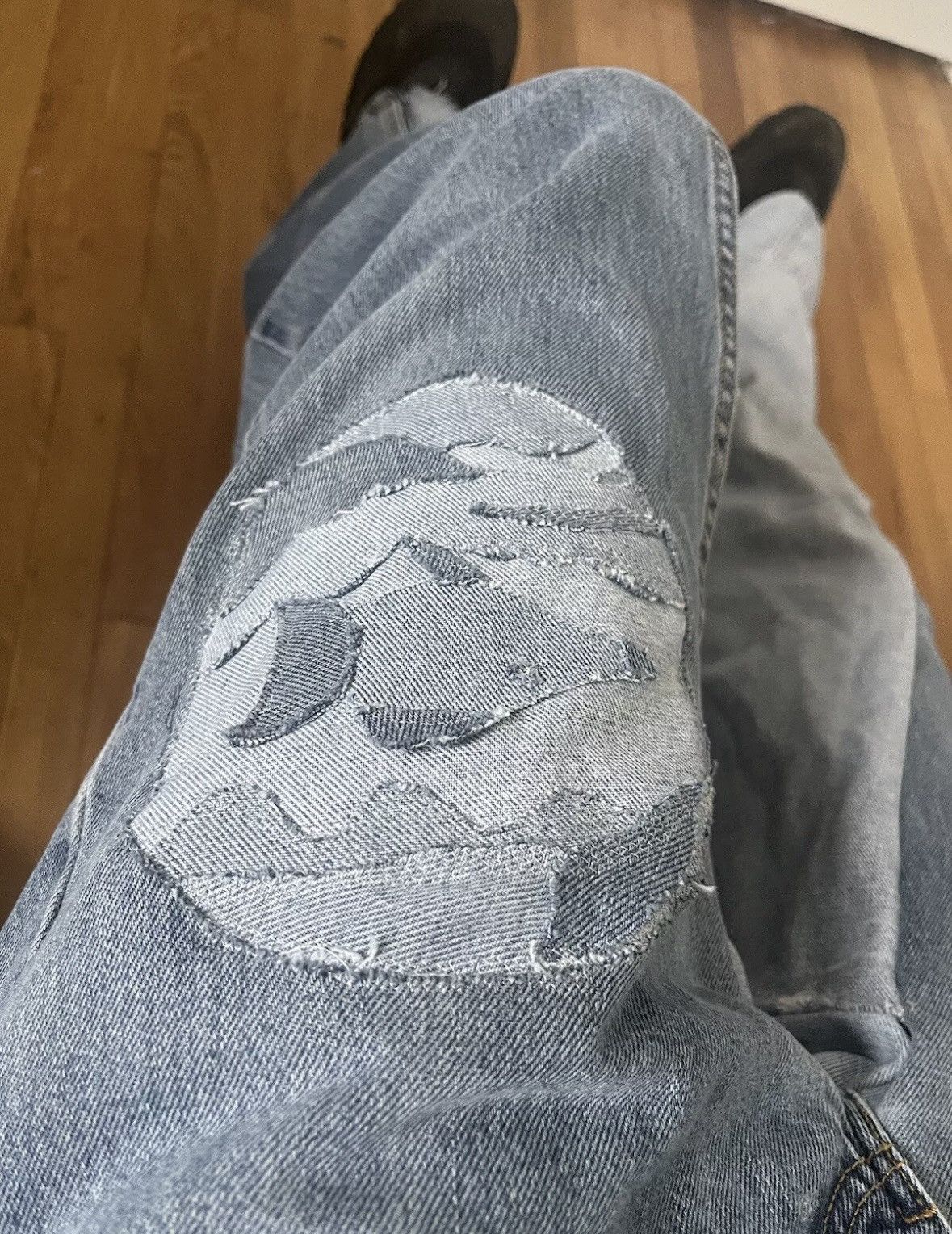 Japanese Brand Custom "Fish Tank" Denim Jeans 1 of 1 Size US 32 / EU 48 - 7 Thumbnail