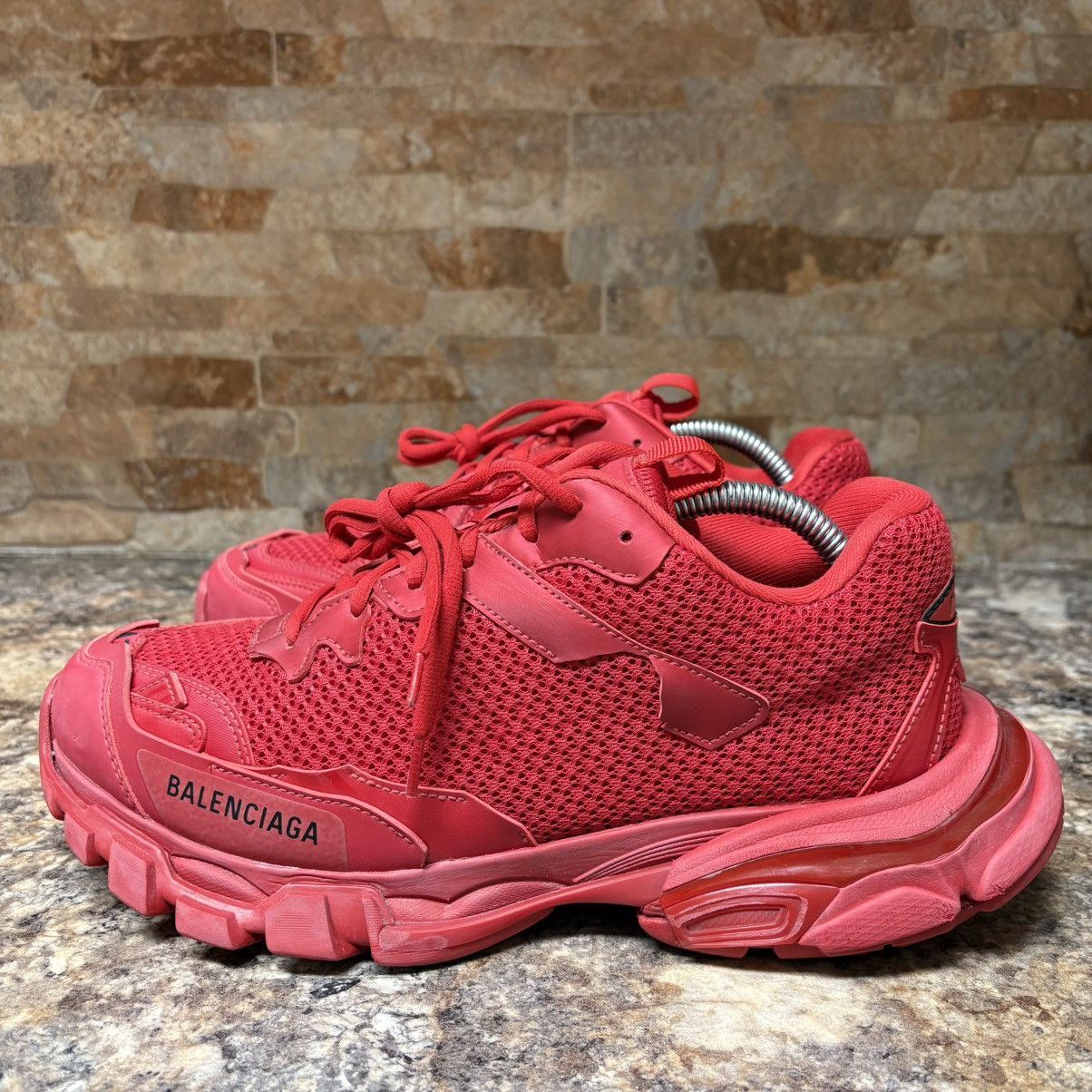 Balenciaga Balenciaga Track 3 Distressed Sneaker Red Size US 8 / EU 41 - 5 Thumbnail