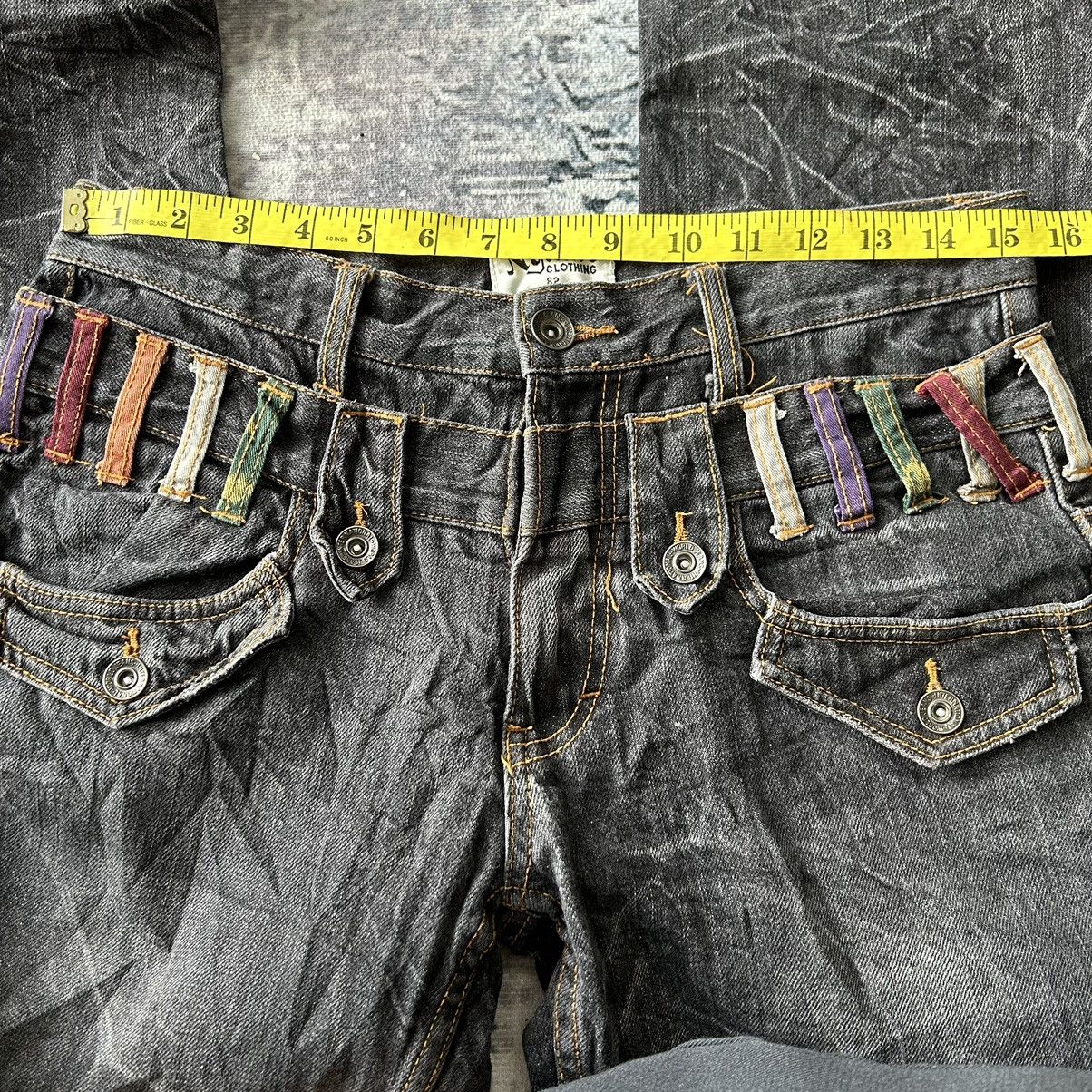 20471120 Nylaus Punk Double Waist Black Denim Size US 30 / EU 46 - 11 Thumbnail