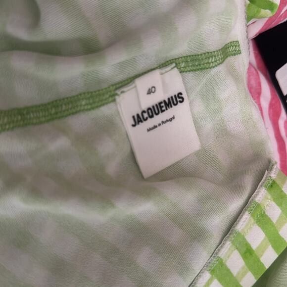 Jacquemus Jacquemus Tuba cropped gingham jersey turtleneck top Size M / US 6-8 / IT 42-44 - 7 Thumbnail